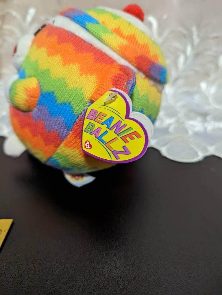 Ty Beanie Ballz - Sock Monkey The Multi-colored Monkey (5in) - Vintage Beanies Canada