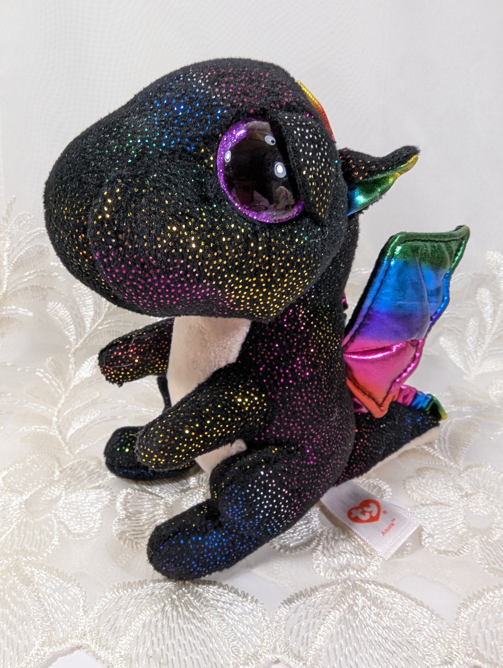 Ty Beanie Boo - Anora The Black Dragon (6in) No Tag - Vintage Beanies Canada