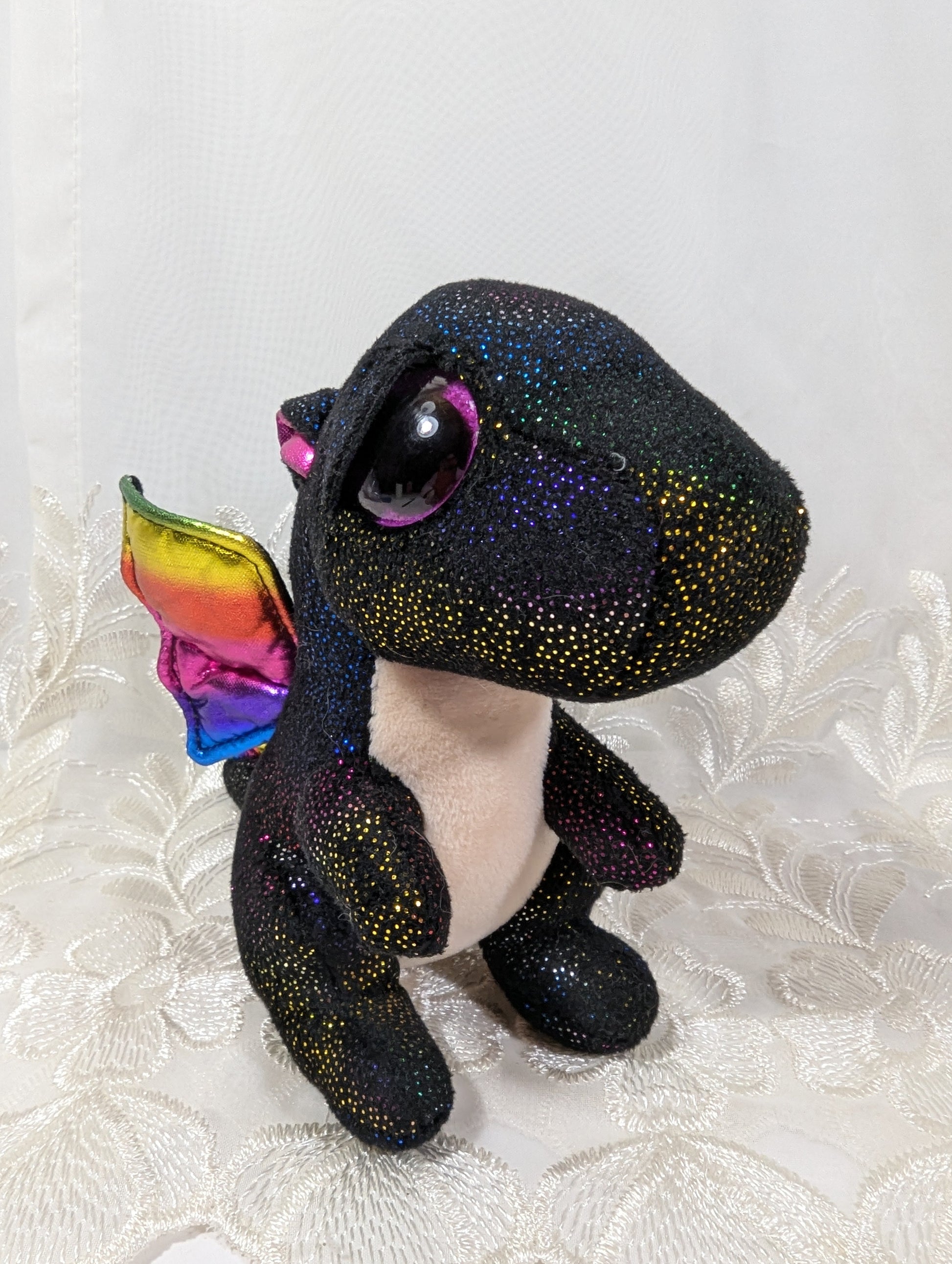 Ty Beanie Boo - Anora The Black Dragon (6in) No Tag - Vintage Beanies Canada