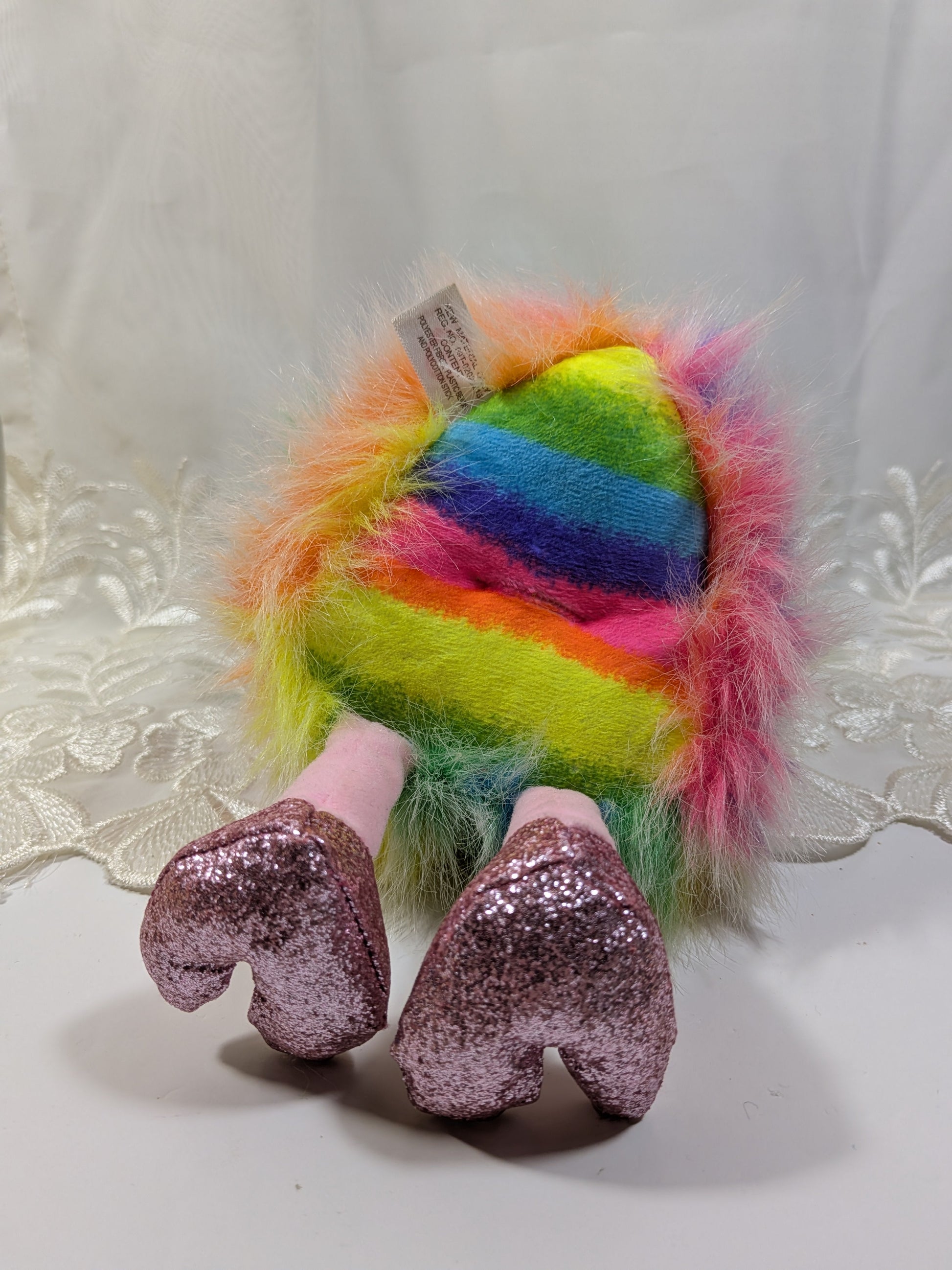Ty Beanie Boo - Asha The Rainbow Ostrich (10 in) Non - mint Tag - Vintage Beanies Canada