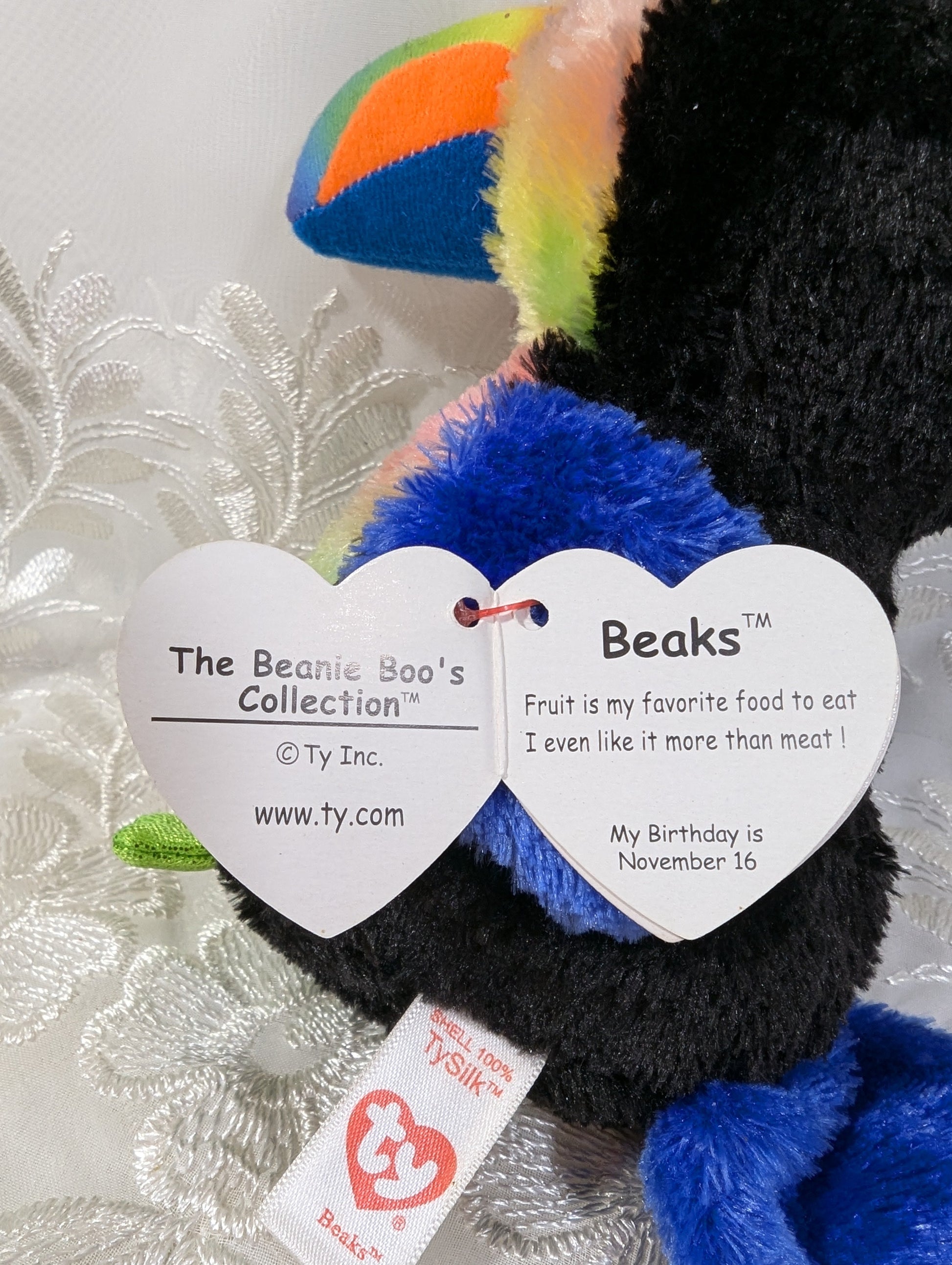 Ty Beanie Boo - Beaks The Toucan Bird (6 in) Near Mint - Vintage Beanies Canada