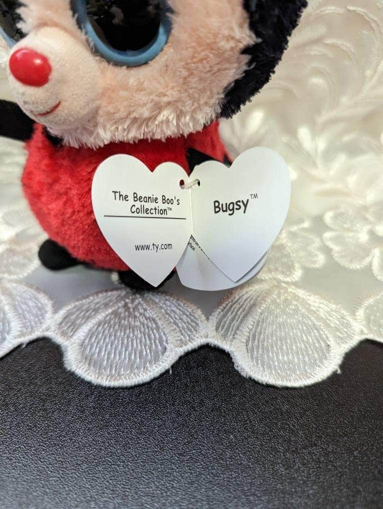 Ty Beanie Boo - Bugsy The Ladybug - First Generation Purple Tag (6in) - Vintage Beanies Canada