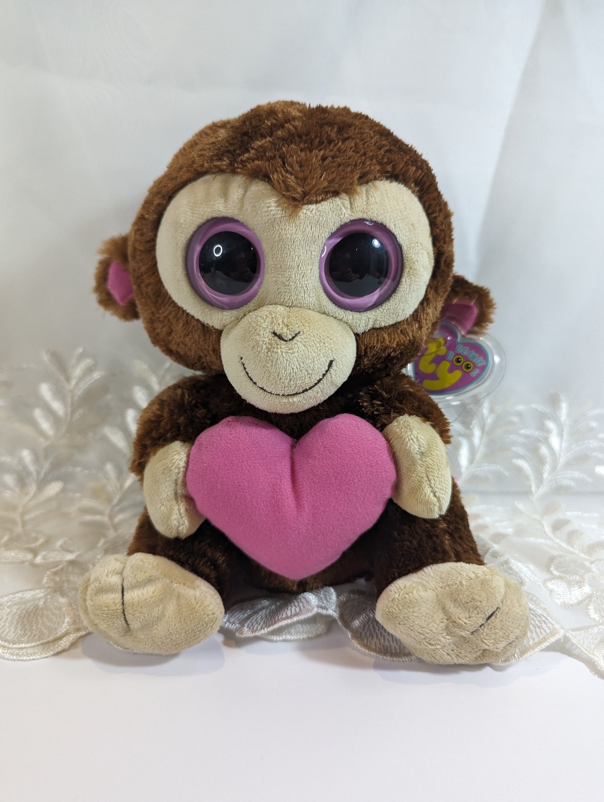 Ty Beanie Boo - Casanova the monkey (9in) First Gen Purple Tag - Vintage Beanies Canada
