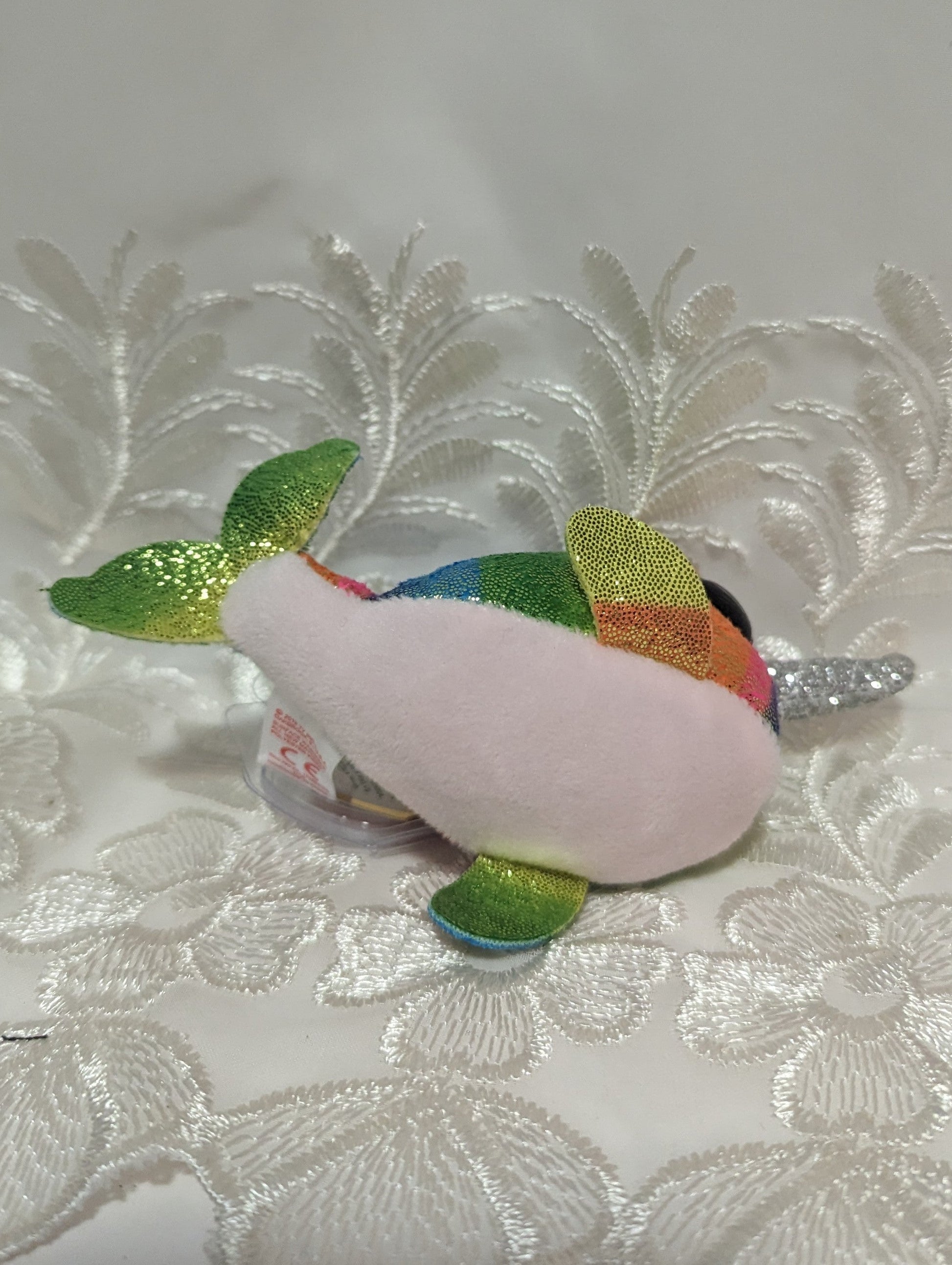 Ty Beanie Boo clips - Nori The Narwhal (4in) - Vintage Beanies Canada