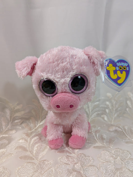 Ty Beanie Boo - Corky The Pig (6in) *Rare* First generation, Solid eyes - No Tag - Vintage Beanies Canada