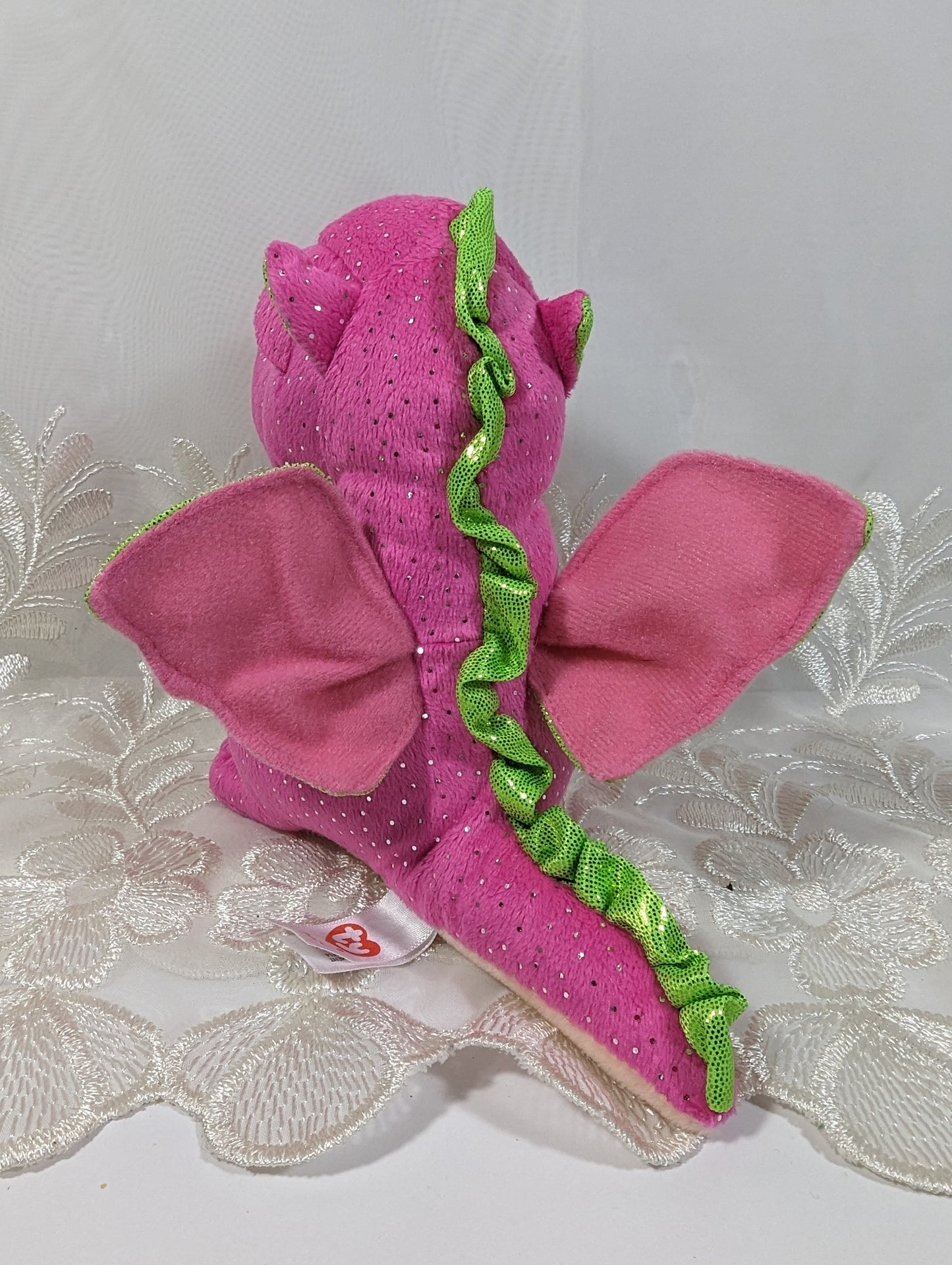 Ty Beanie Boo - Darla The Pink Dragon (6in) Creased Tag - Vintage Beanies Canada