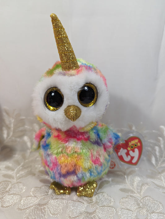 Ty Beanie Boo - Enchanted The Owl Unicorn (6in) Non - mint tag - Vintage Beanies Canada