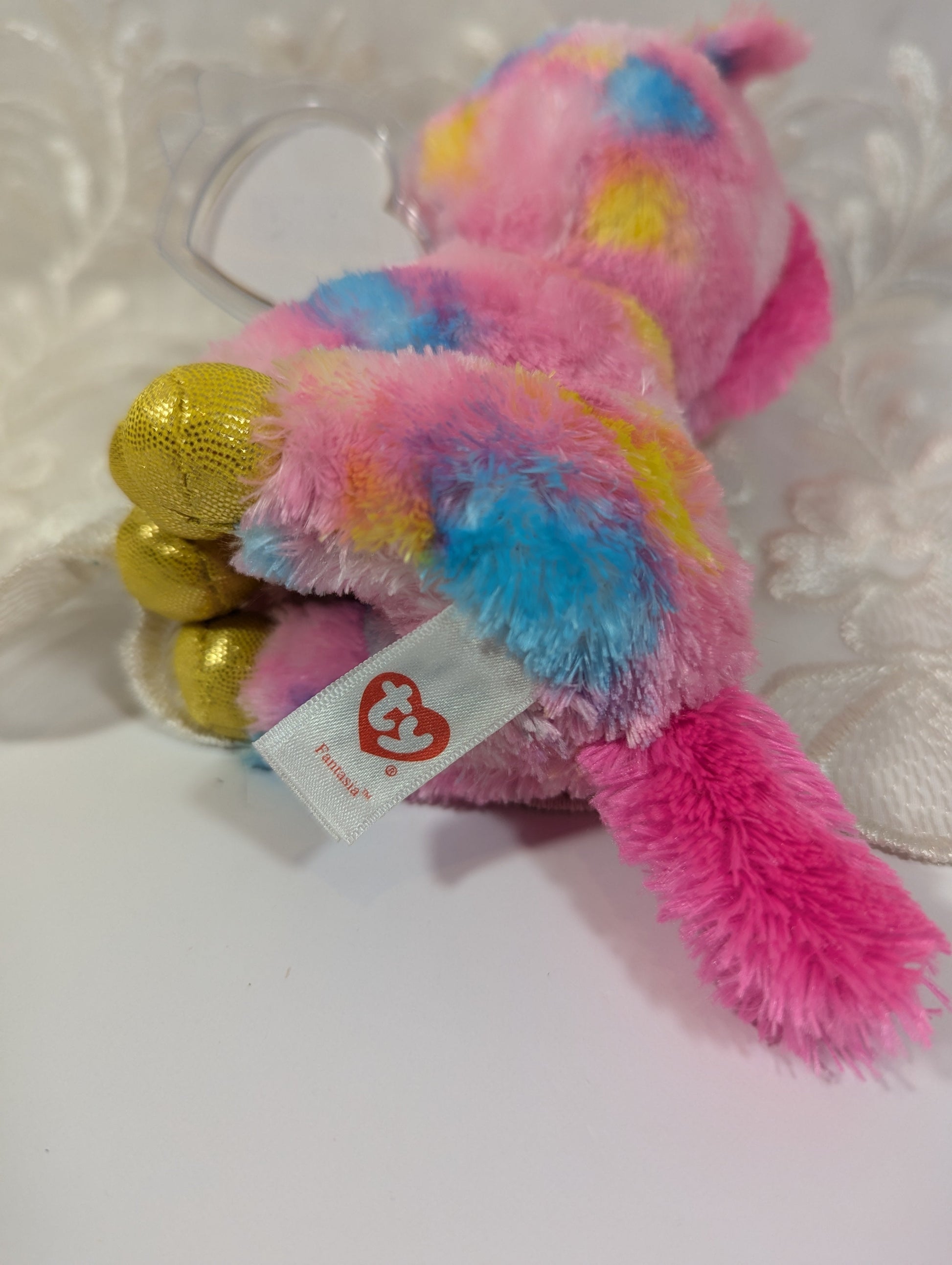 Ty Beanie Boo - Fantasia The Pink Unicorn (6in) Near Mint Tag - Vintage Beanies Canada