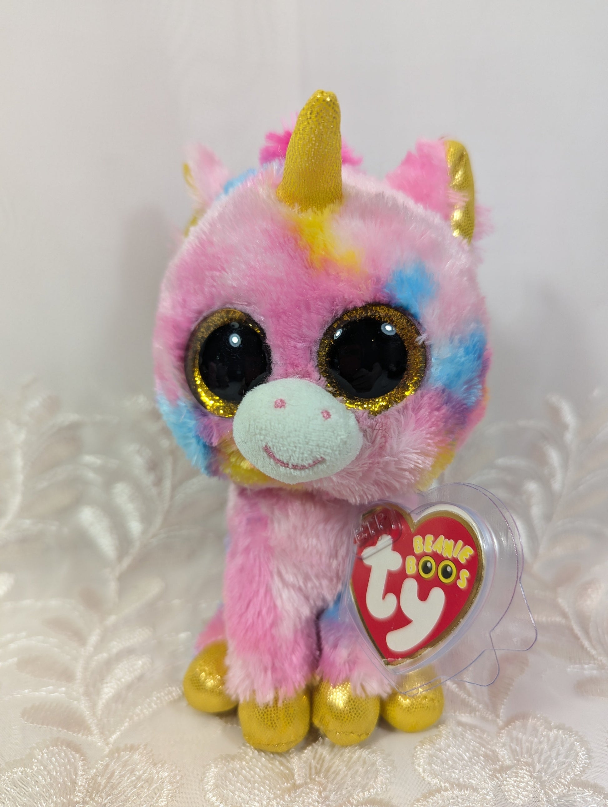 Ty Beanie Boo - Fantasia The Pink Unicorn (6in) Near Mint Tag - Vintage Beanies Canada