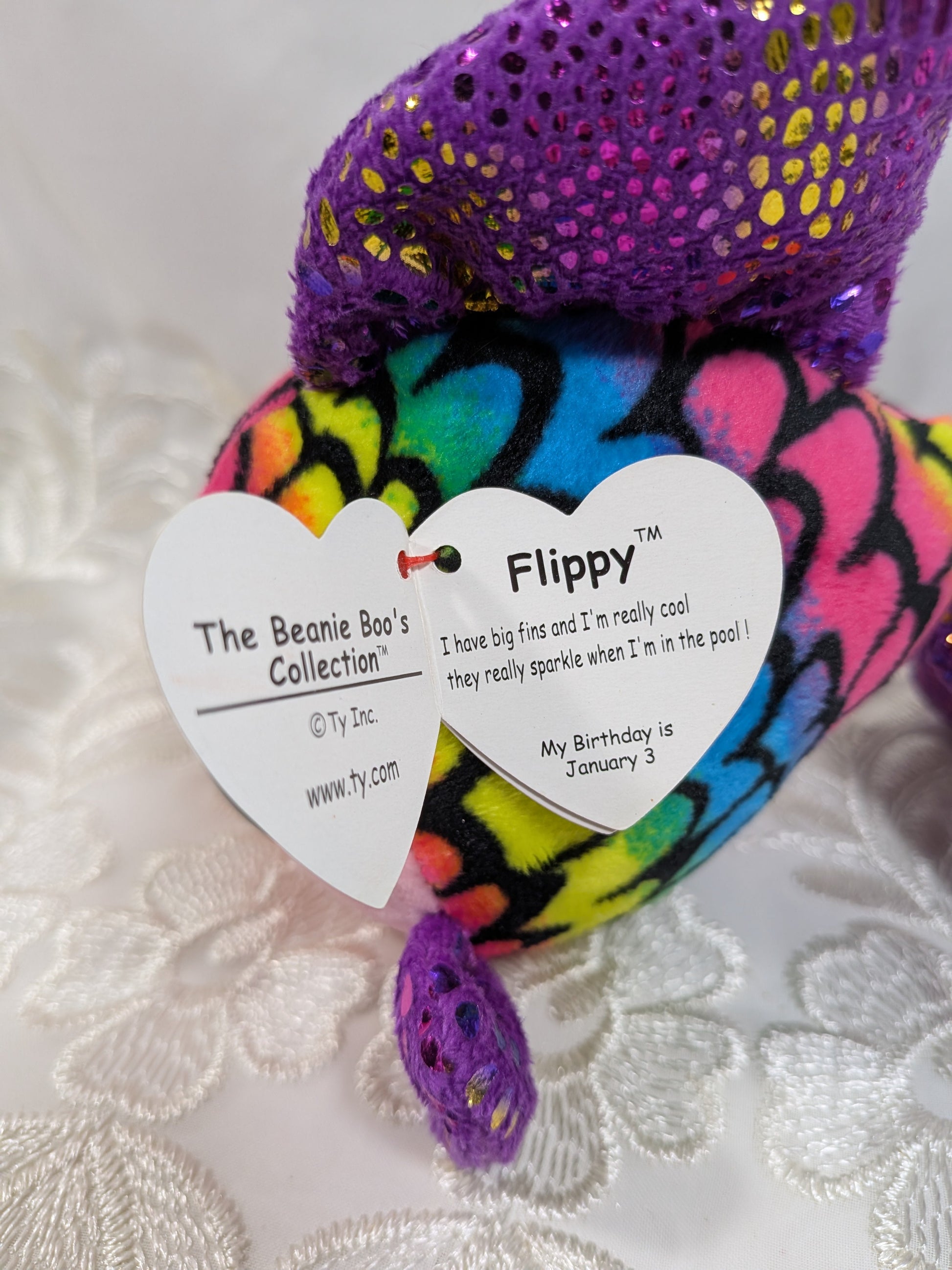 Ty Beanie Boo - Flippy The Fish (6in) Near Mint - Vintage Beanies Canada