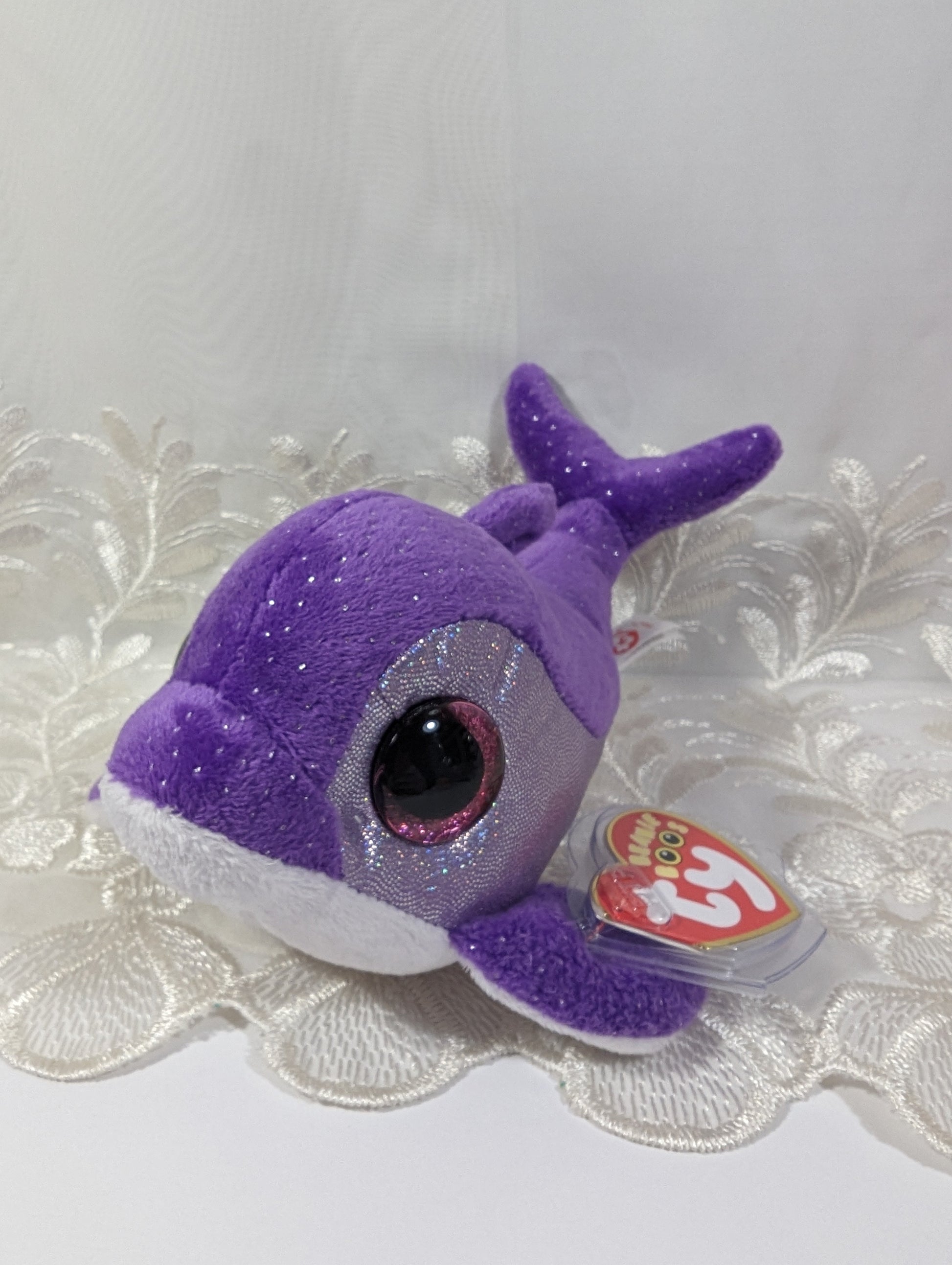 Ty Beanie Boo - Flips The Purple Dolphin (6in) - Vintage Beanies Canada