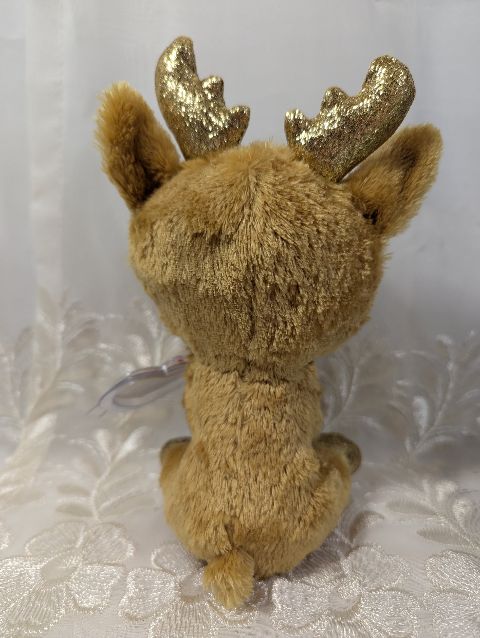 Ty Beanie Boo - Glitzy The Gold Reindeer (6 in) Non - mint Tag - Vintage Beanies Canada