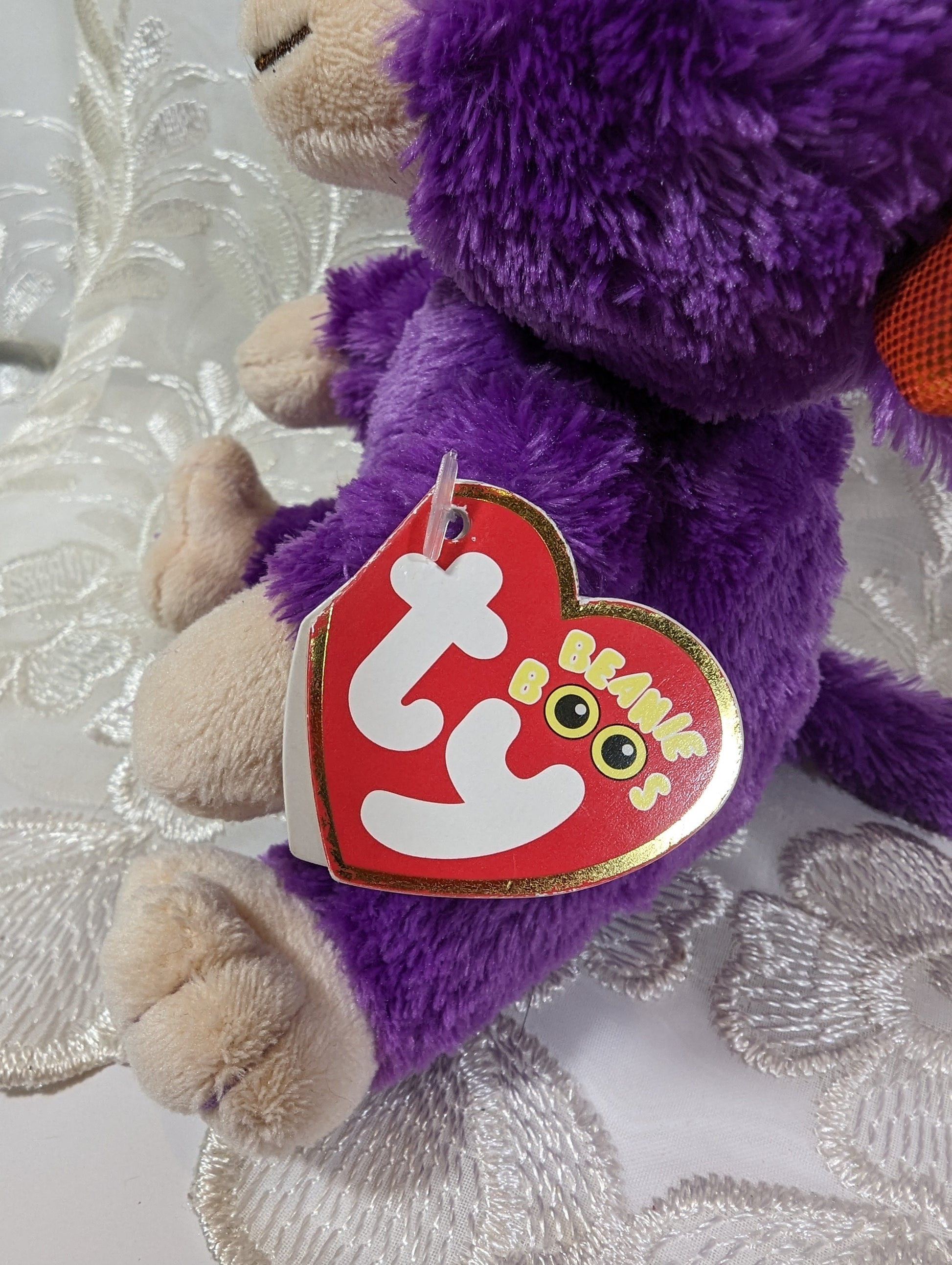 Ty Beanie Boo - Grapes The Purple Monkey (6in) Near Mint Tag - Vintage Beanies Canada