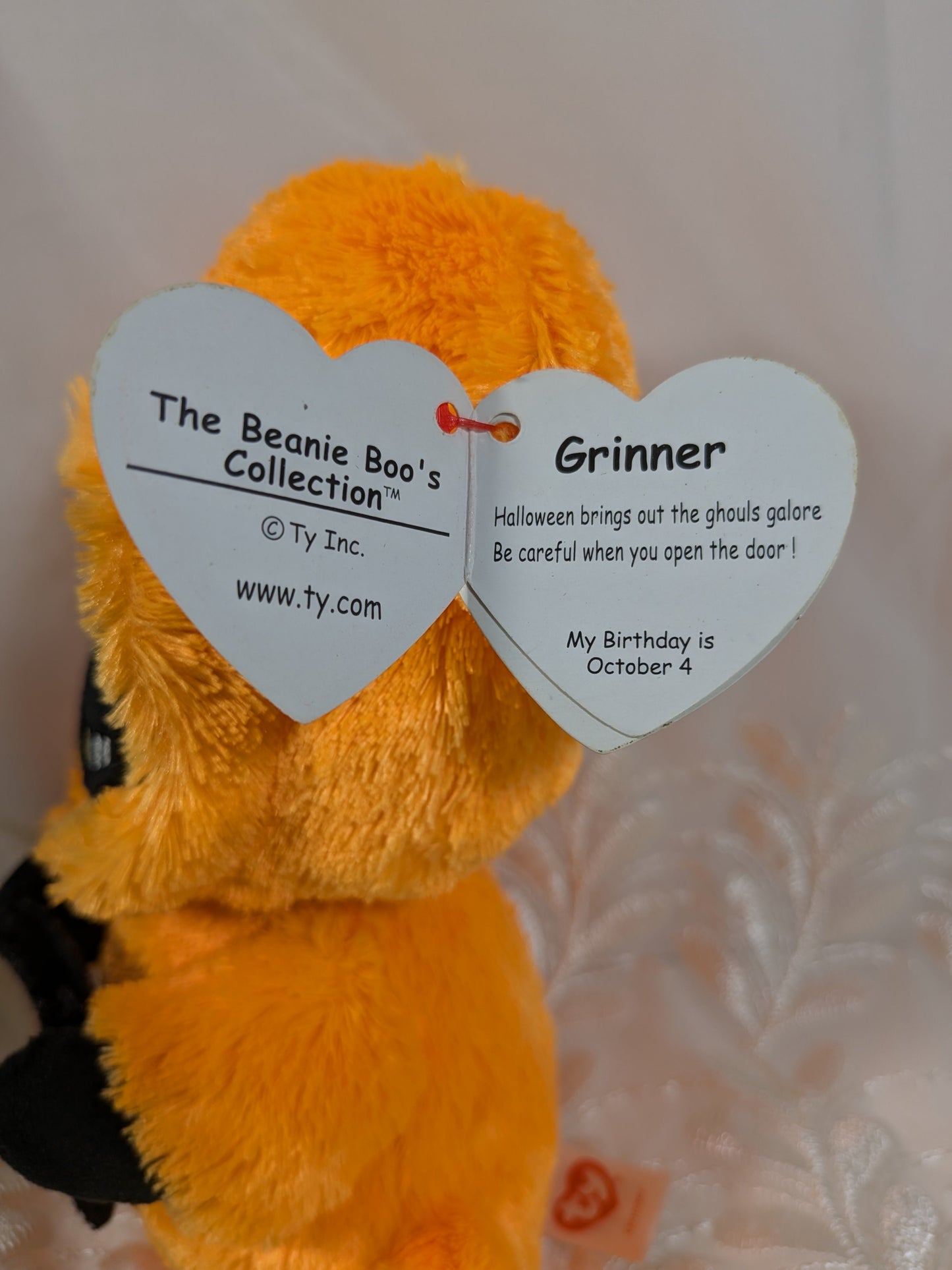 Ty Beanie Boo - Grinner The Orange Halloween Ghoul (6In) - Vintage Beanies Canada