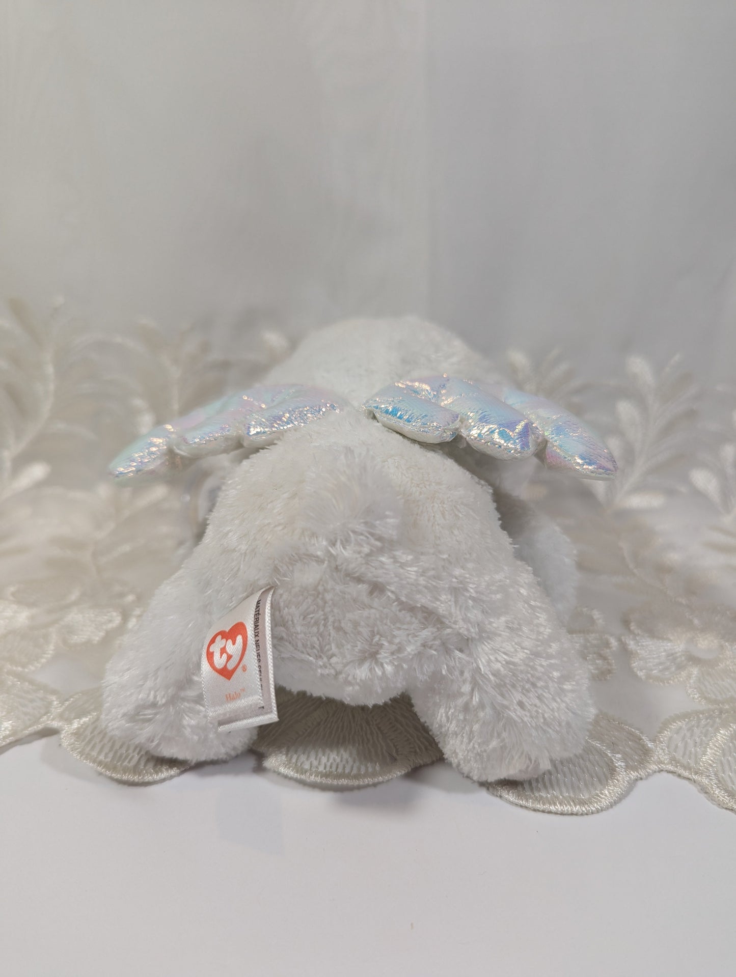 Ty Beanie Boo - Halo the Angel Bear (6in) *Rare* - Vintage Beanies Canada