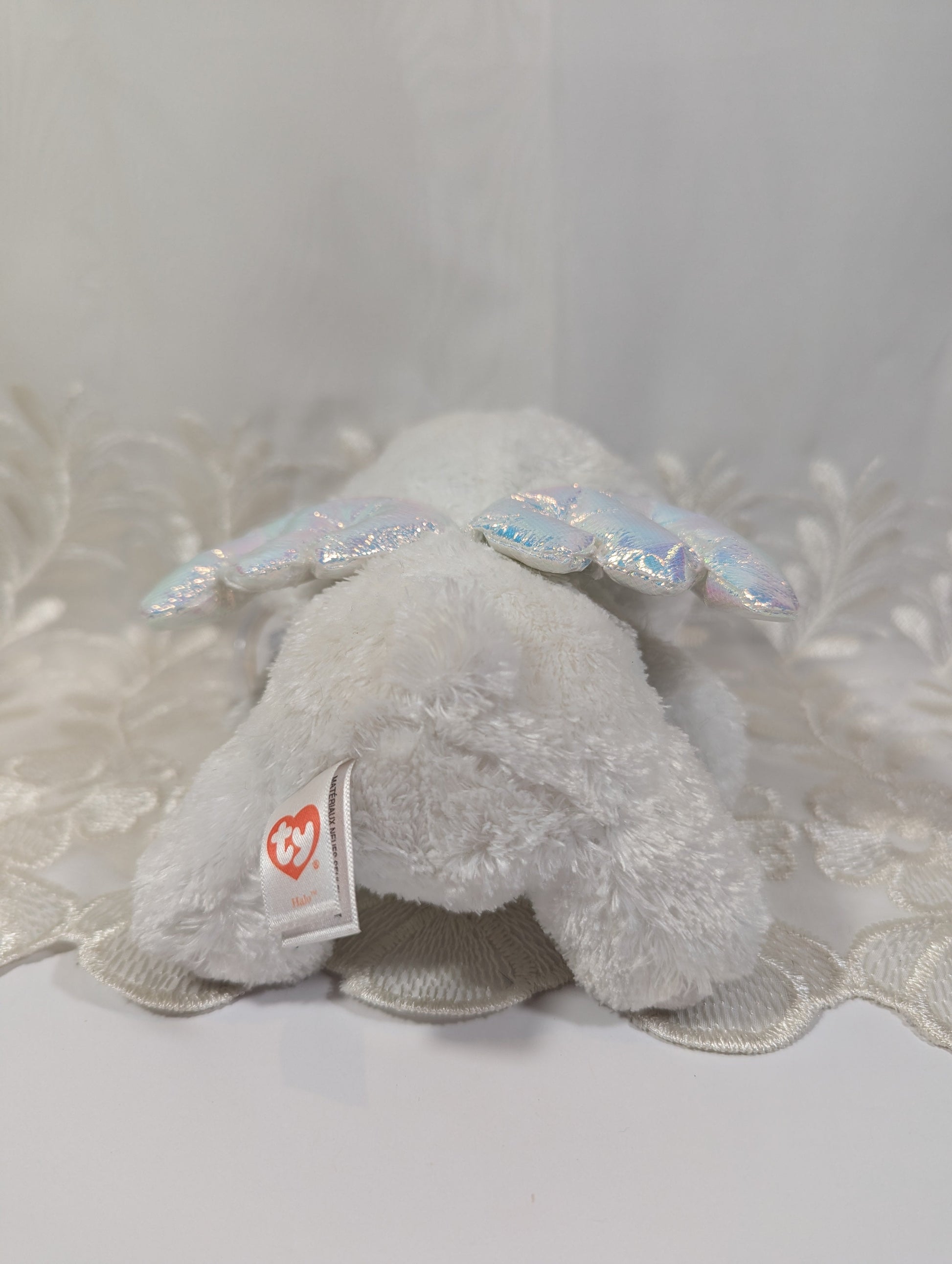 Ty Beanie Boo - Halo the Angel Bear (6in) *Rare* - Vintage Beanies Canada