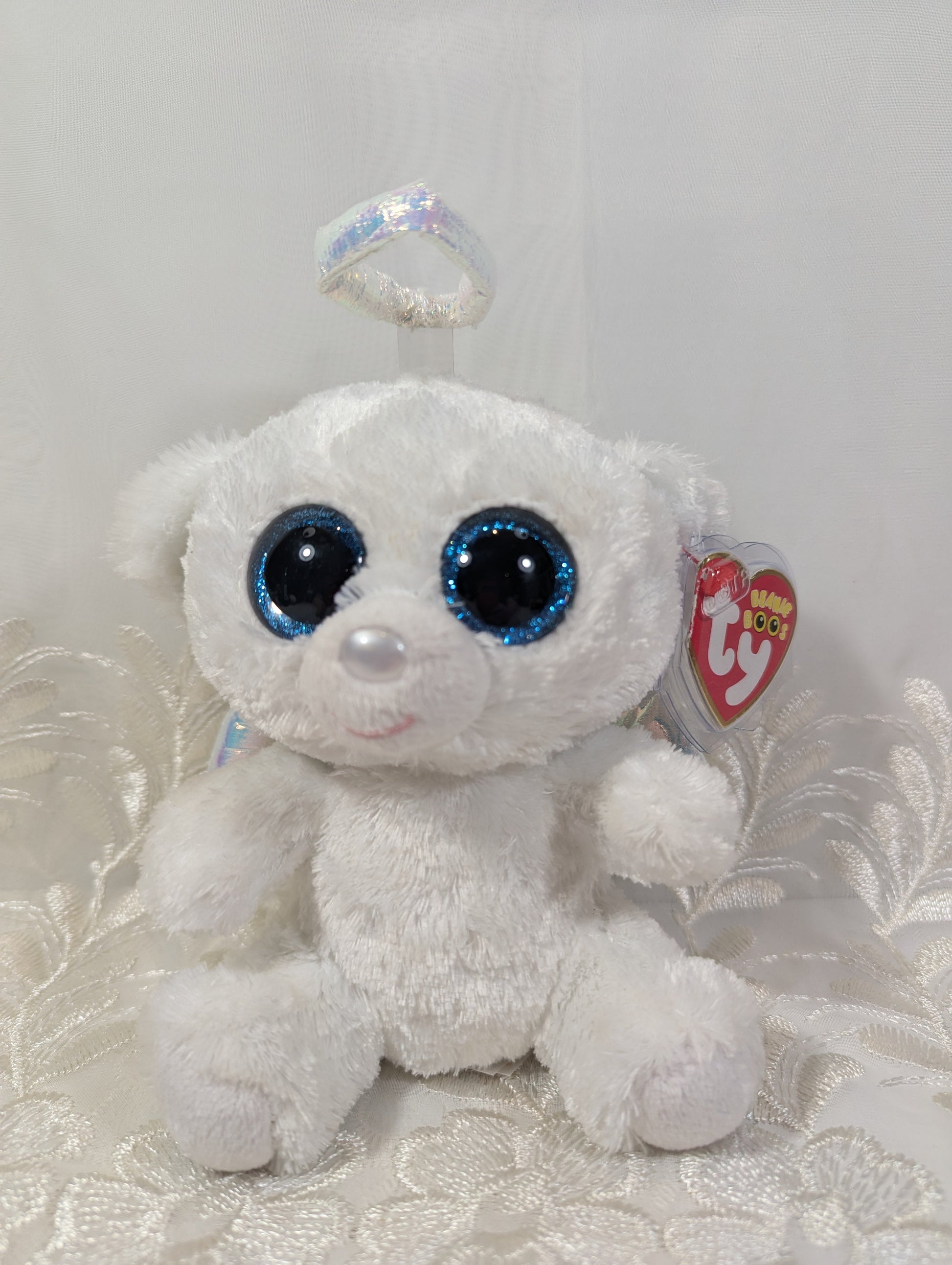 Ty Beanie Boo - Halo the Angel Bear (6in) *Rare* - Vintage Beanies Canada