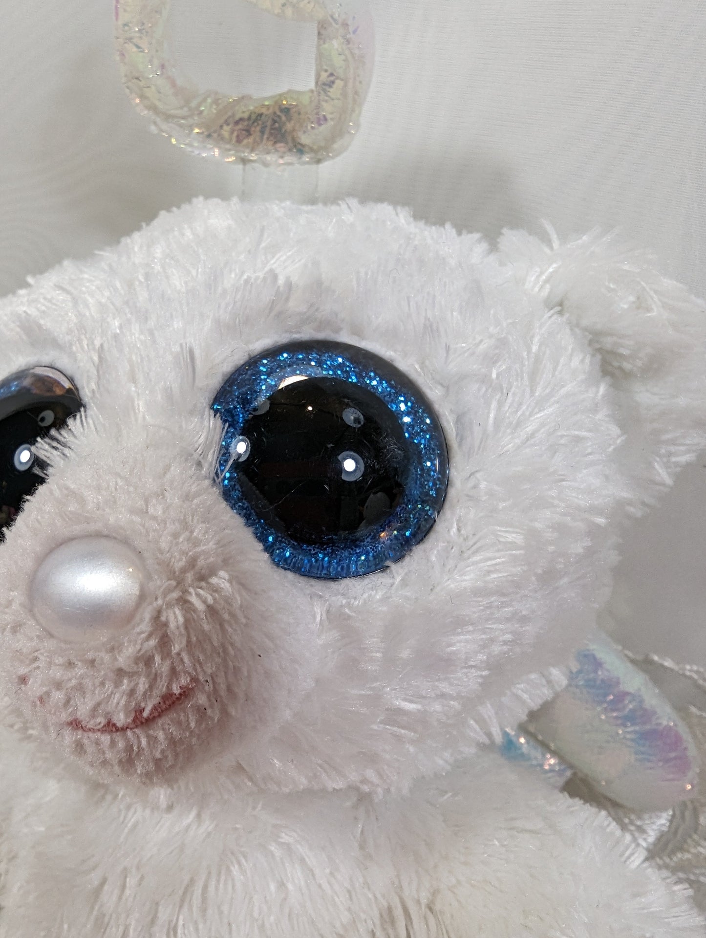 Ty Beanie Boo - Halo the Angel Bear (6in) *Rare* No tag, scuffed eyes - Vintage Beanies Canada