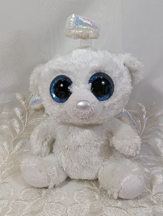 Ty Beanie Boo - Halo the Angel Bear (6in) *Rare* No tag, scuffed eyes - Vintage Beanies Canada
