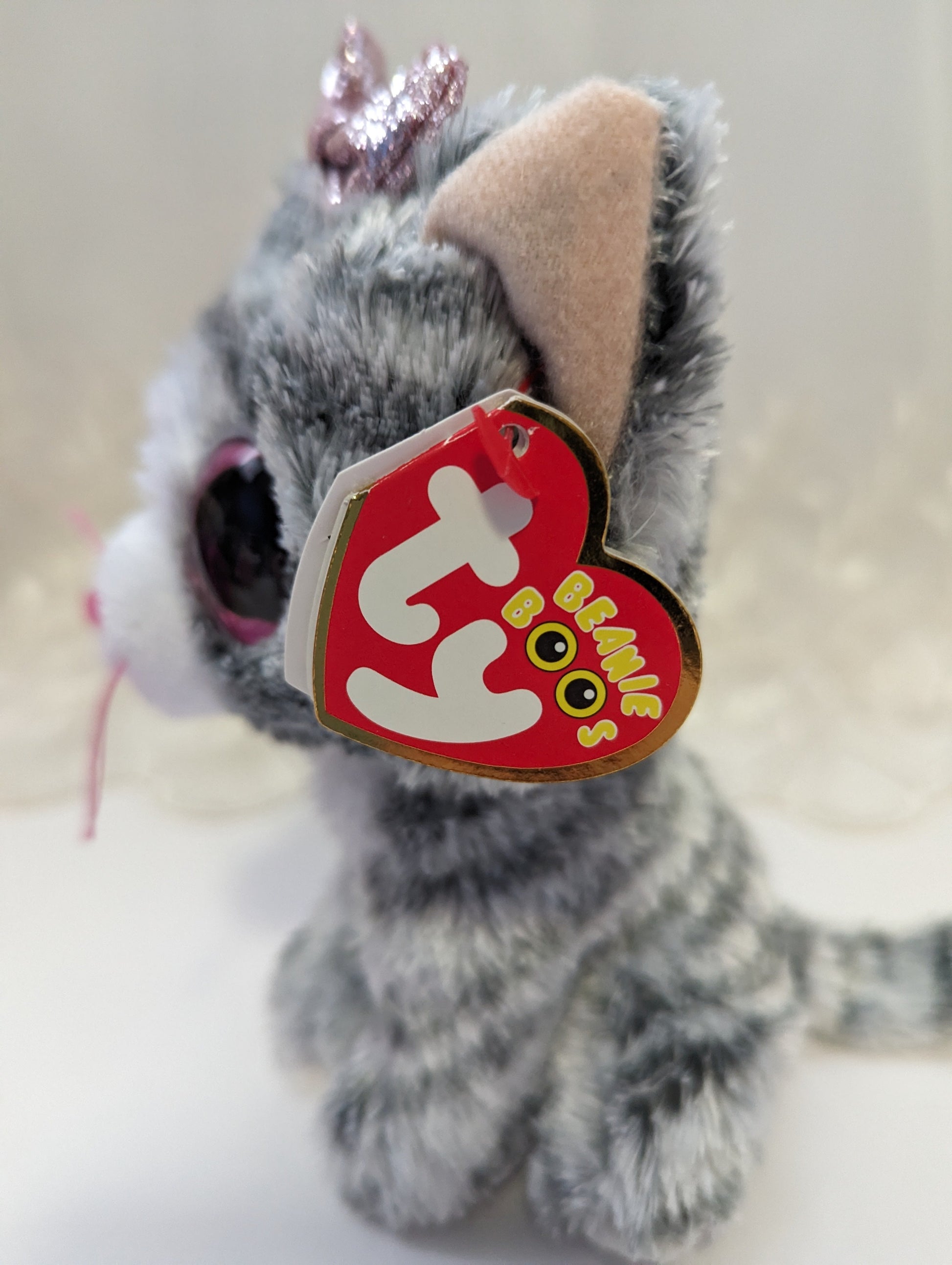 Ty Beanie Boo - Kiki The Gray Cat (6in) - Vintage Beanies Canada