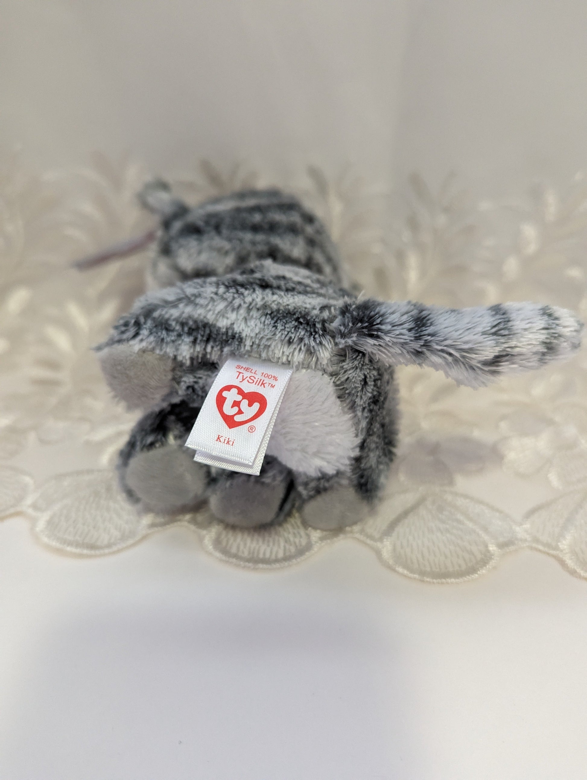Ty Beanie Boo - Kiki The Gray Cat (6in) - Vintage Beanies Canada
