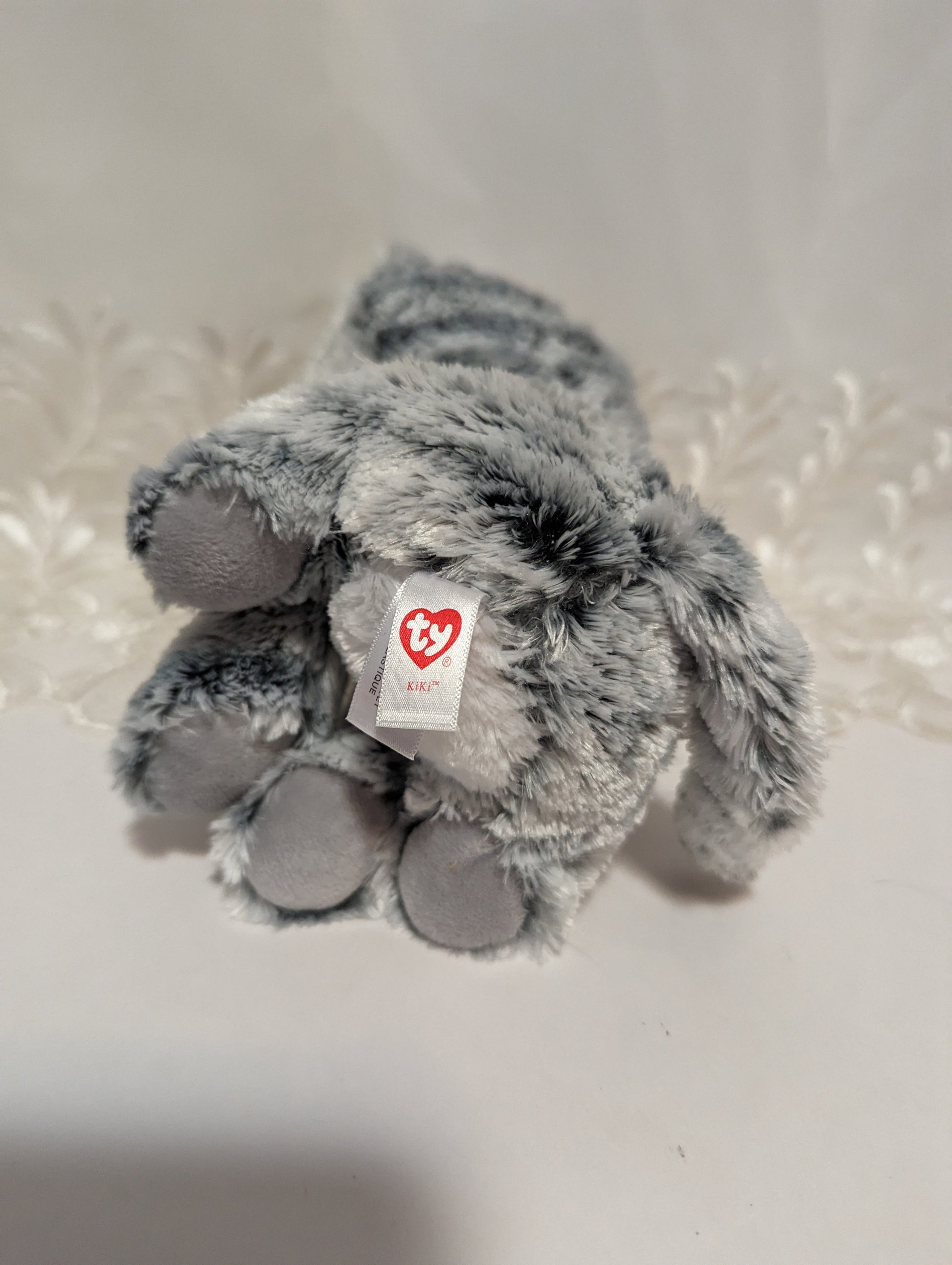 Ty Beanie Boo - Kiki The Gray Cat (9in) No Tag - Vintage Beanies Canada