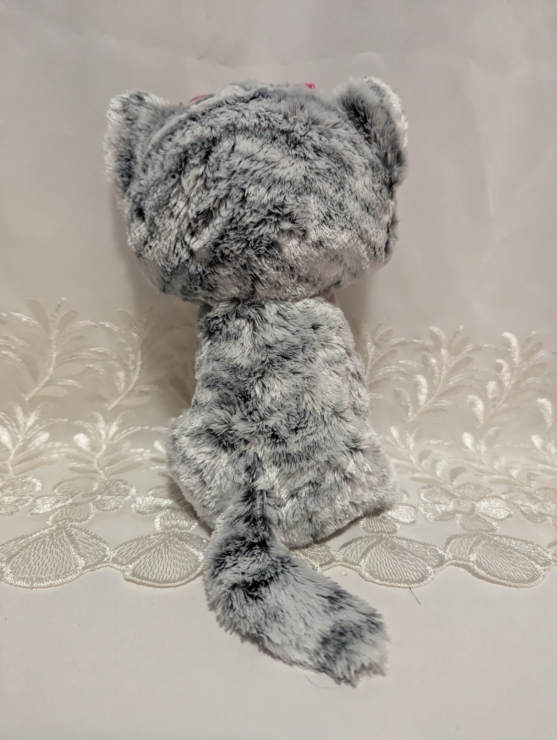 Ty Beanie Boo - Kiki The Gray Cat (9in) No Tag - Vintage Beanies Canada