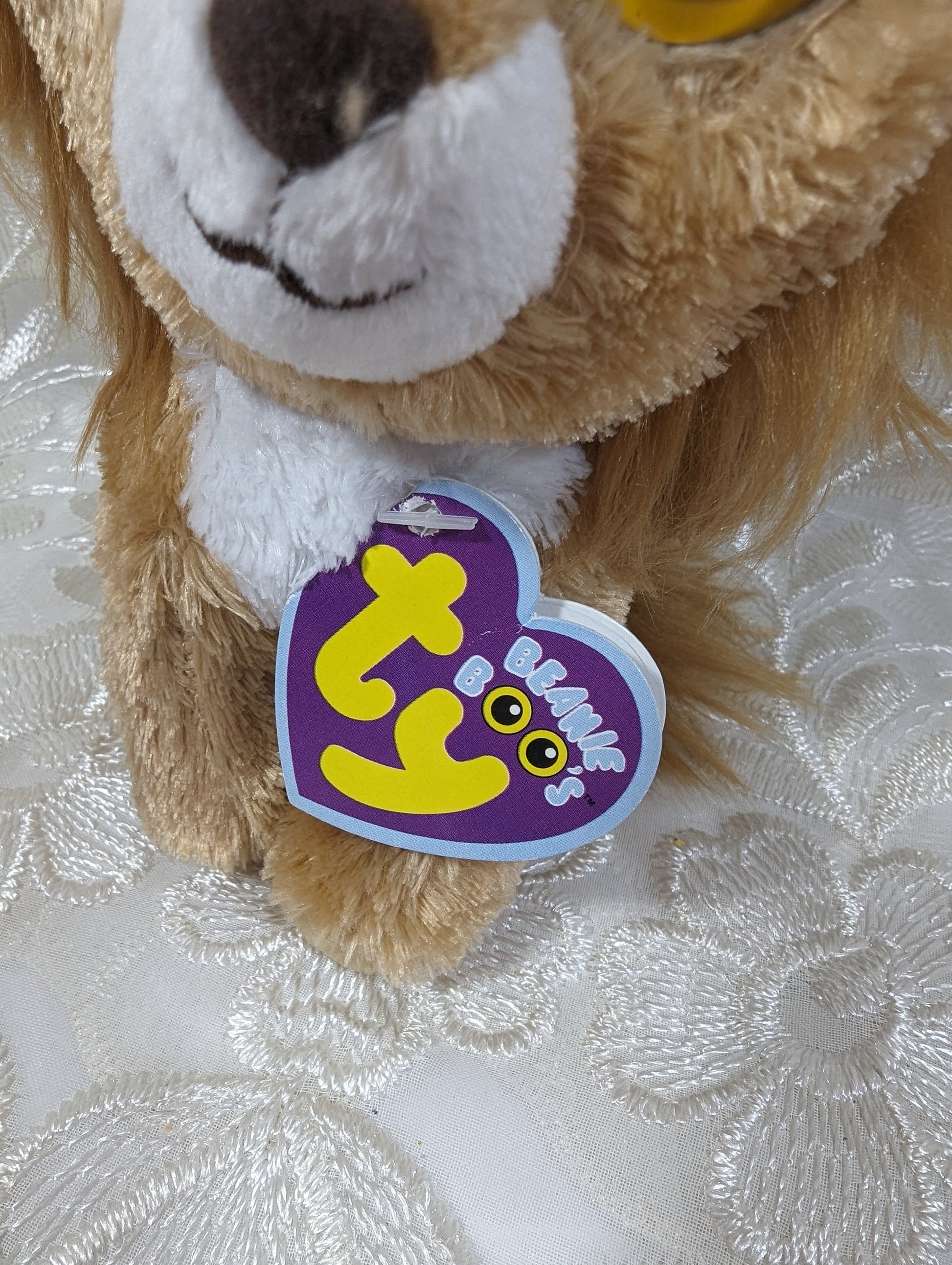 Ty Beanie Boo - King the Lion (6in) *Rare* Purple Tag, Solid Eyes - Near Mint Tag - Vintage Beanies Canada