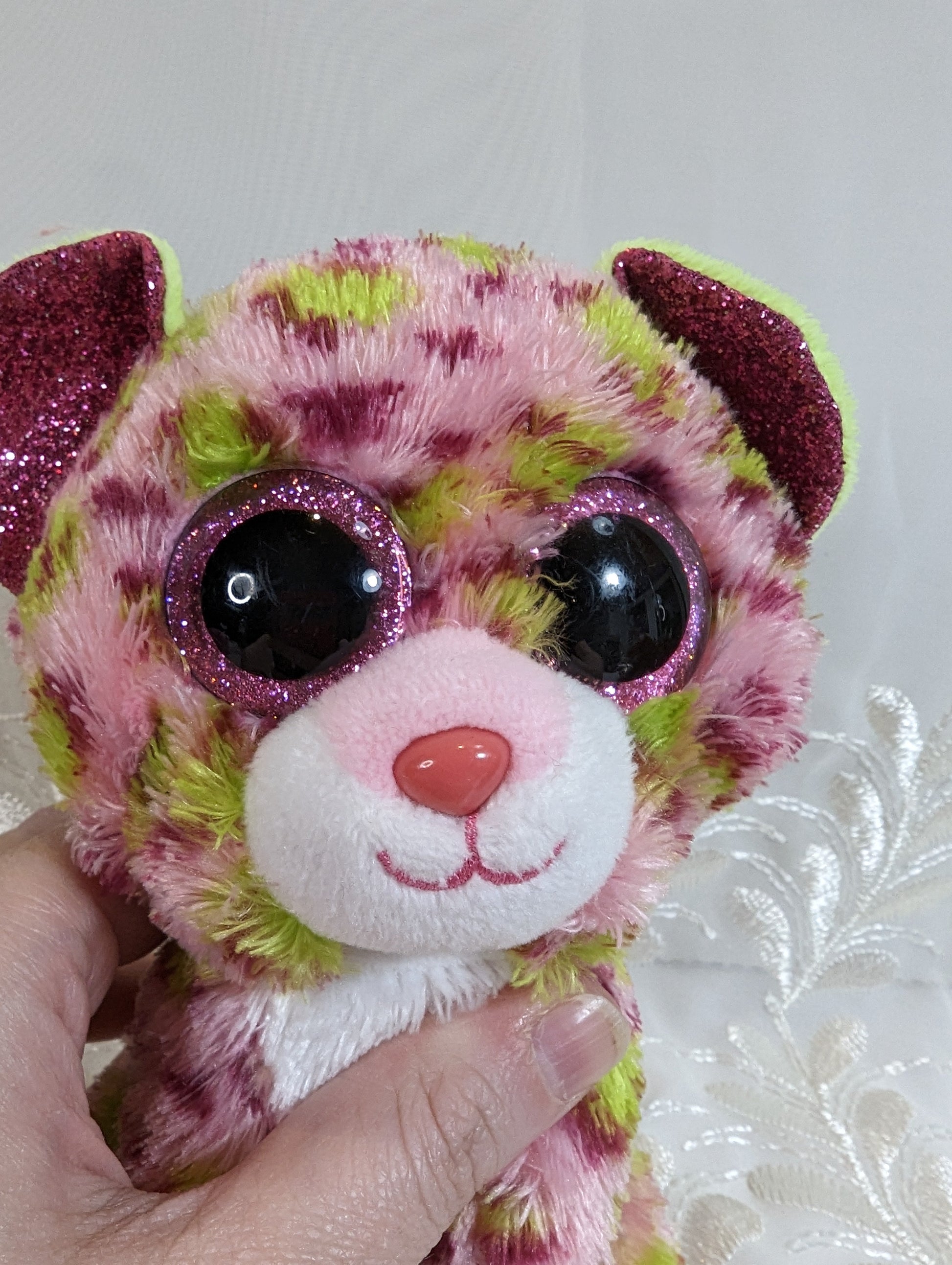 Ty Beanie Boo - Lainey The Leopard (6 in) No Tag / Scuffed Eyes - Vintage Beanies Canada