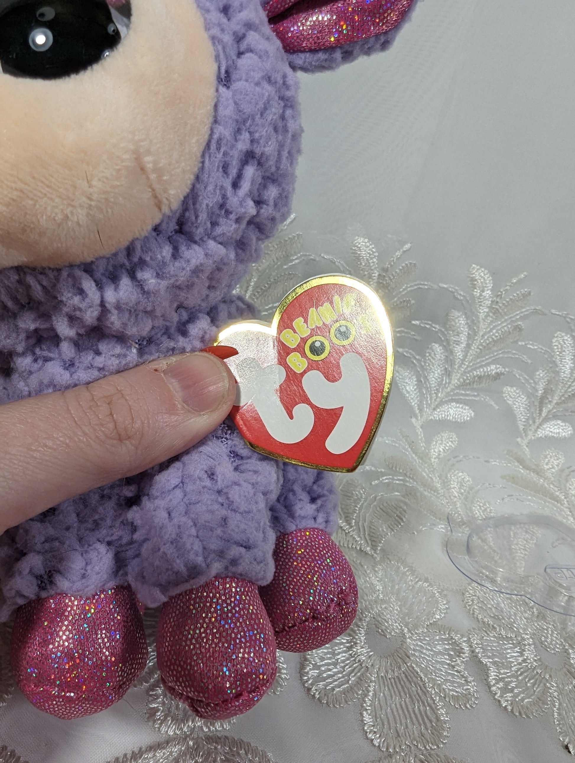 Ty Beanie Boo - Lavender The Purple Sheep (6 in) Creased Tag - Vintage Beanies Canada