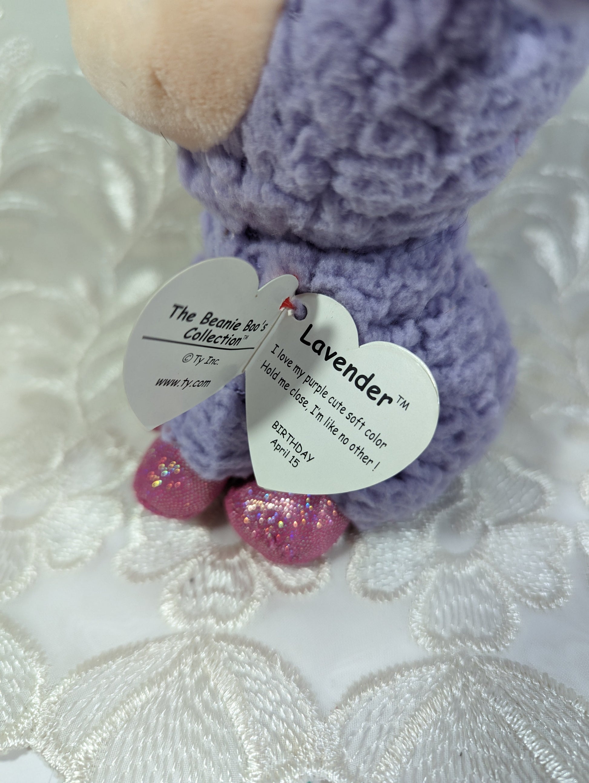 Ty Beanie Boo - Lavender The Purple Sheep (6 in) Creased Tag - Vintage Beanies Canada