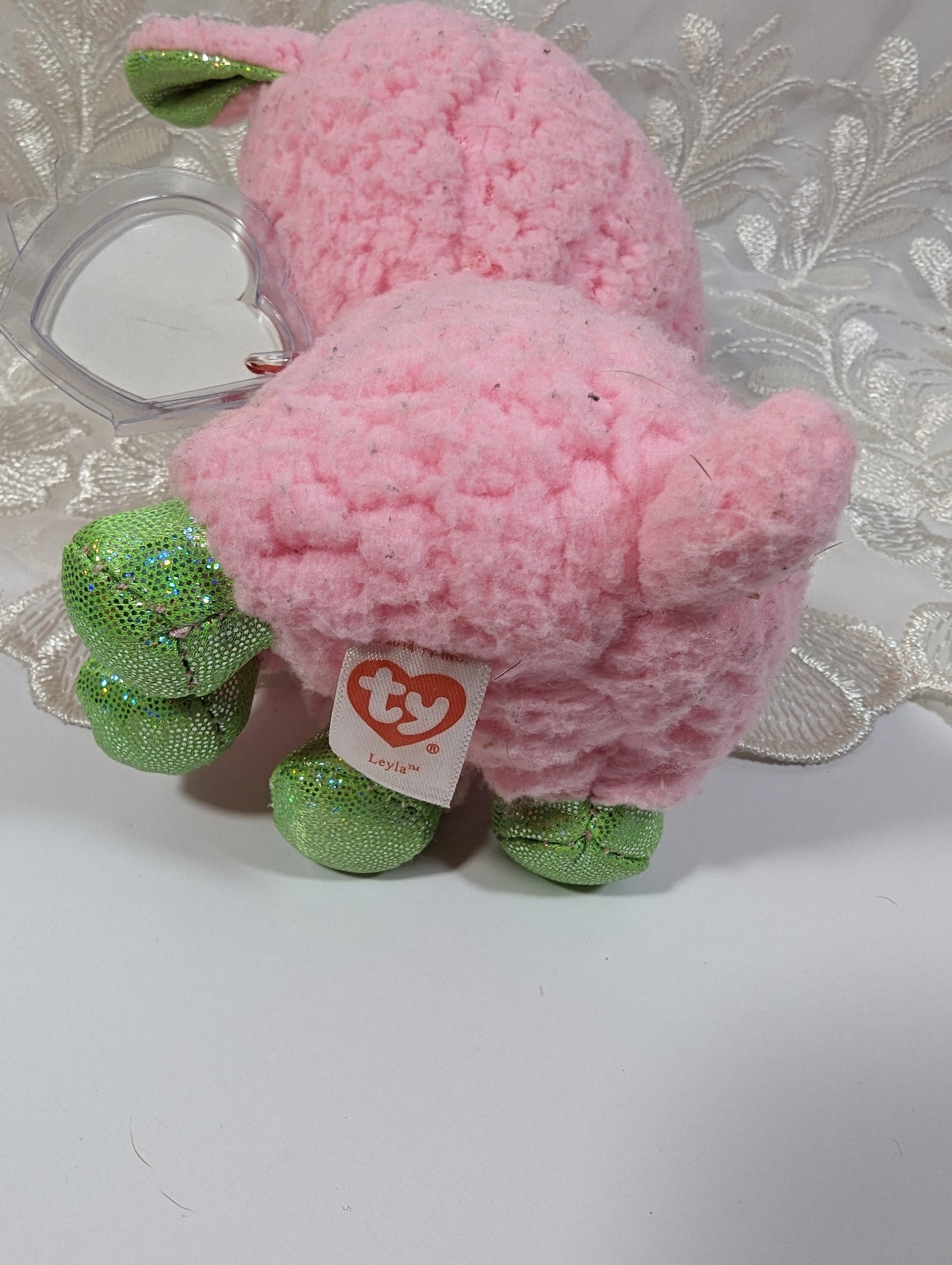 Ty Beanie Boo - Leyla The Pink Sheep (6in) Non - mint Tag - Vintage Beanies Canada