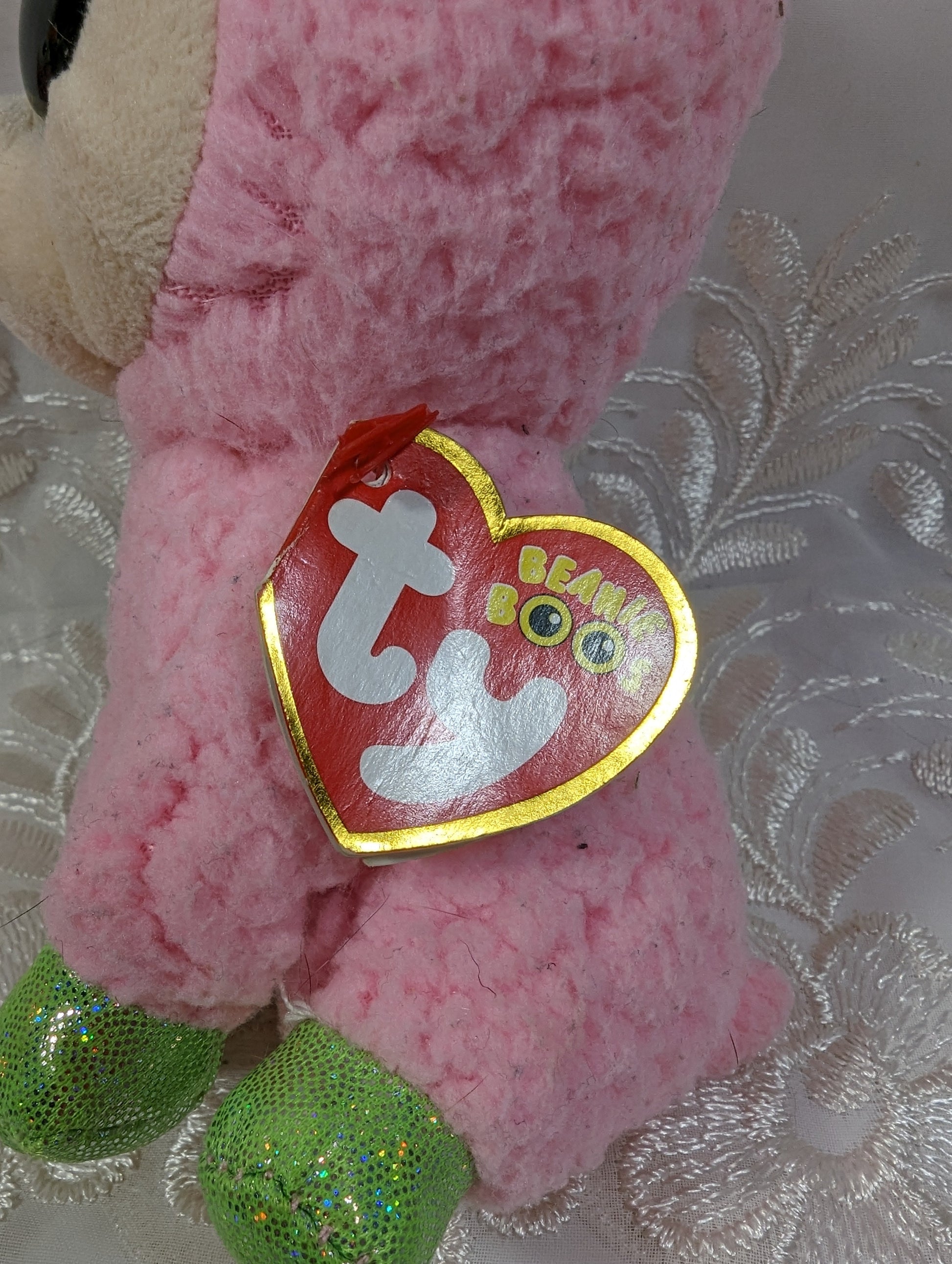 Ty Beanie Boo - Leyla The Pink Sheep (6in) Non - mint Tag - Vintage Beanies Canada