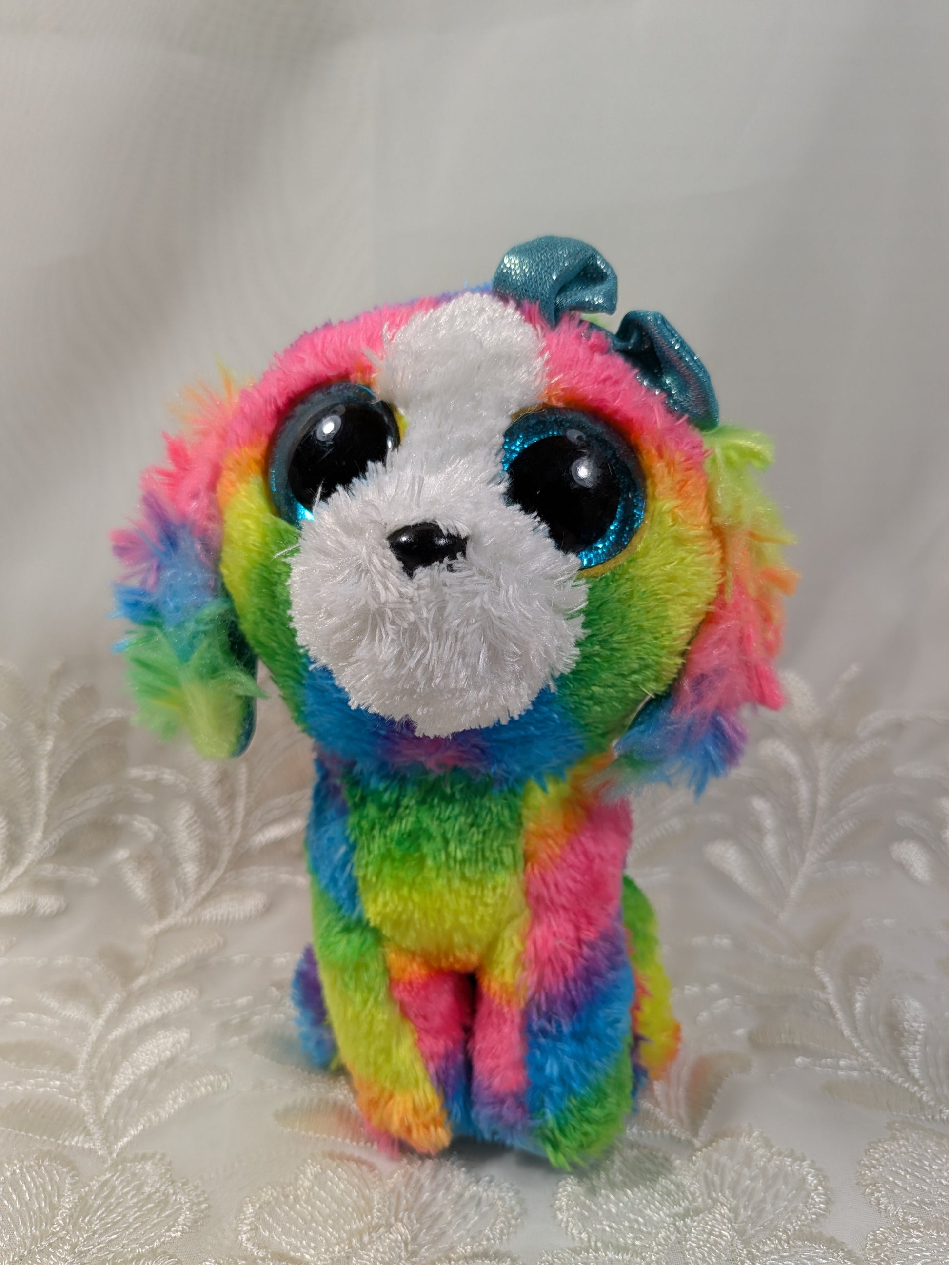 Ty Beanie boo - Lola The Rainbow Dog (6 in) Claire's exclusive (No Tag) - Vintage Beanies Canada