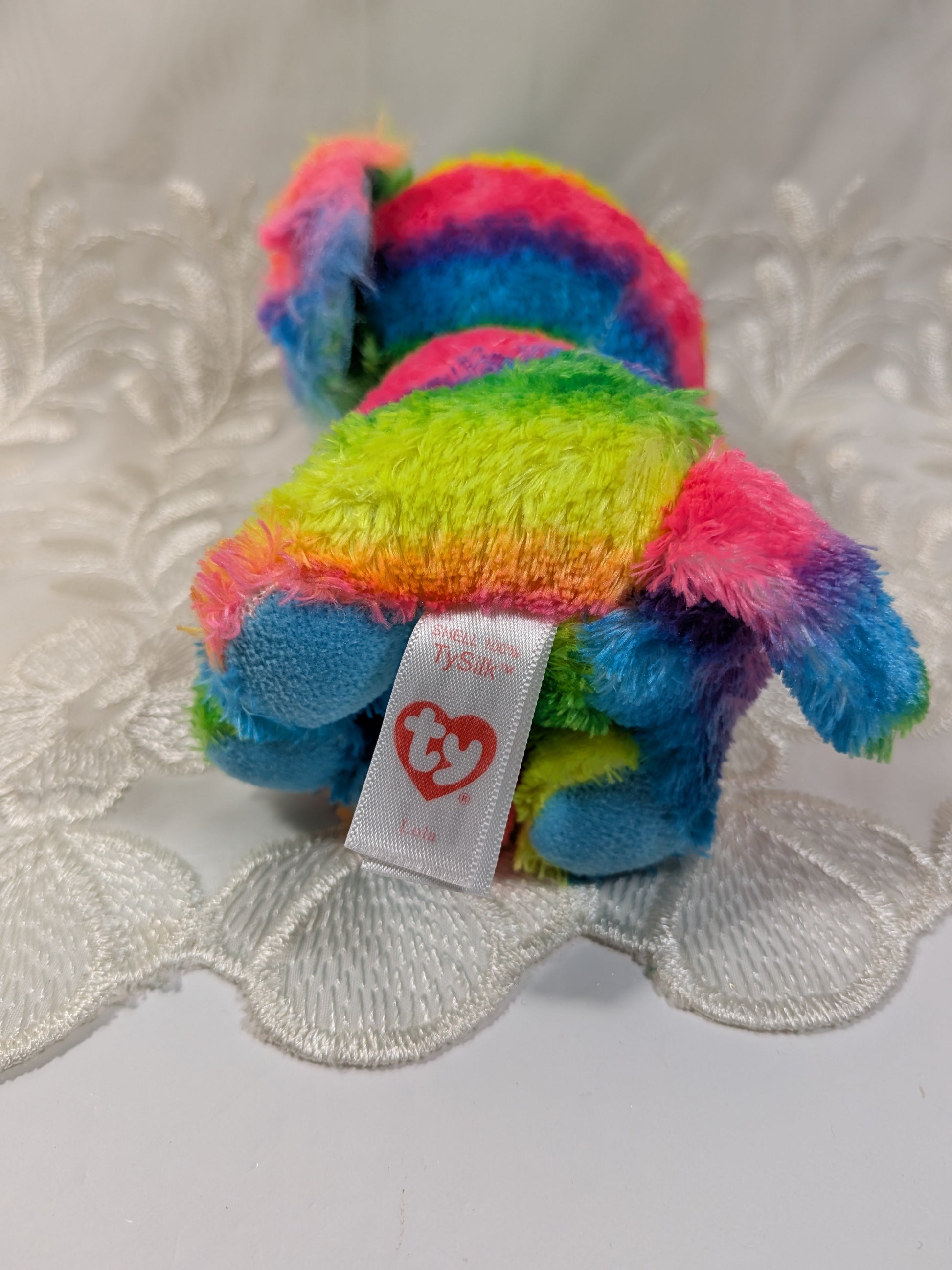 Ty Beanie boo - Lola The Rainbow Dog (6 in) Claire's exclusive (No Tag) - Vintage Beanies Canada