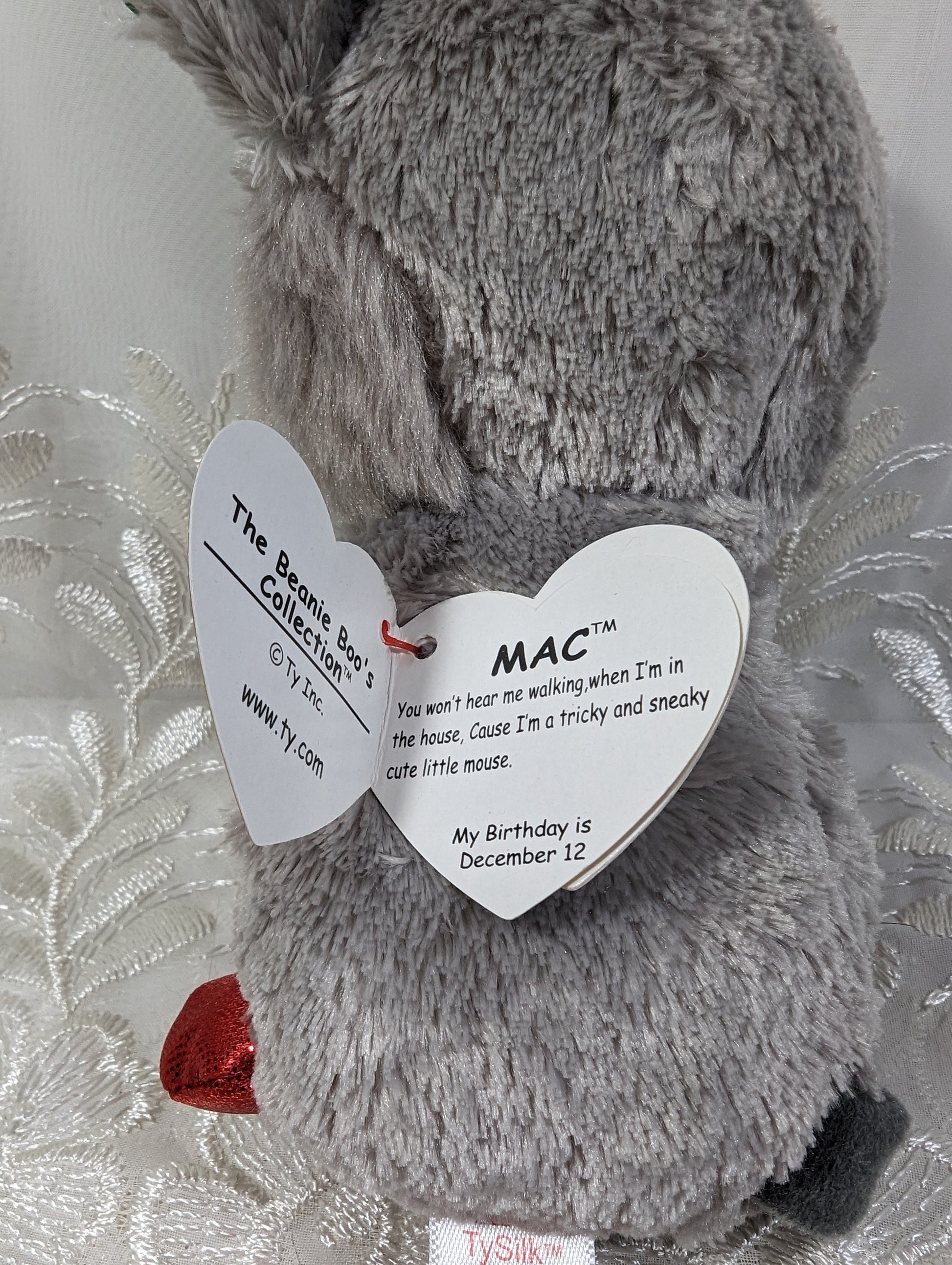 Ty Beanie Boo - MAC The Mouse With Gingerbread Man (6in) - Vintage Beanies Canada