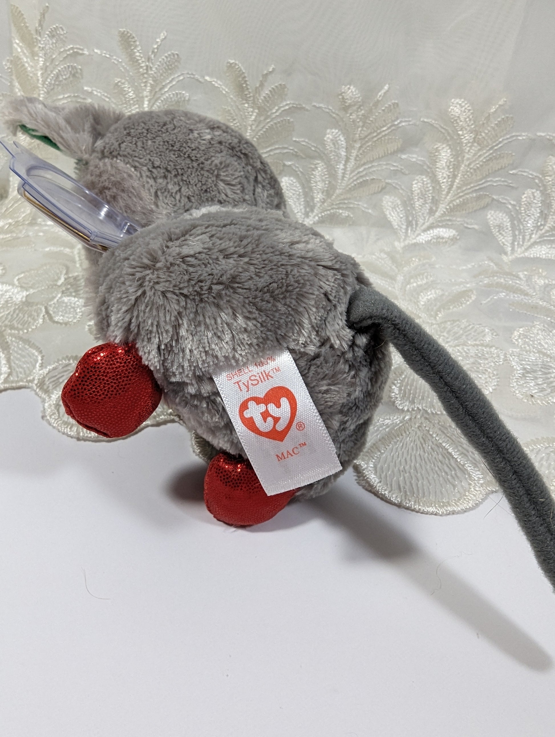 Ty Beanie Boo - MAC The Mouse With Gingerbread Man (6in) - Vintage Beanies Canada