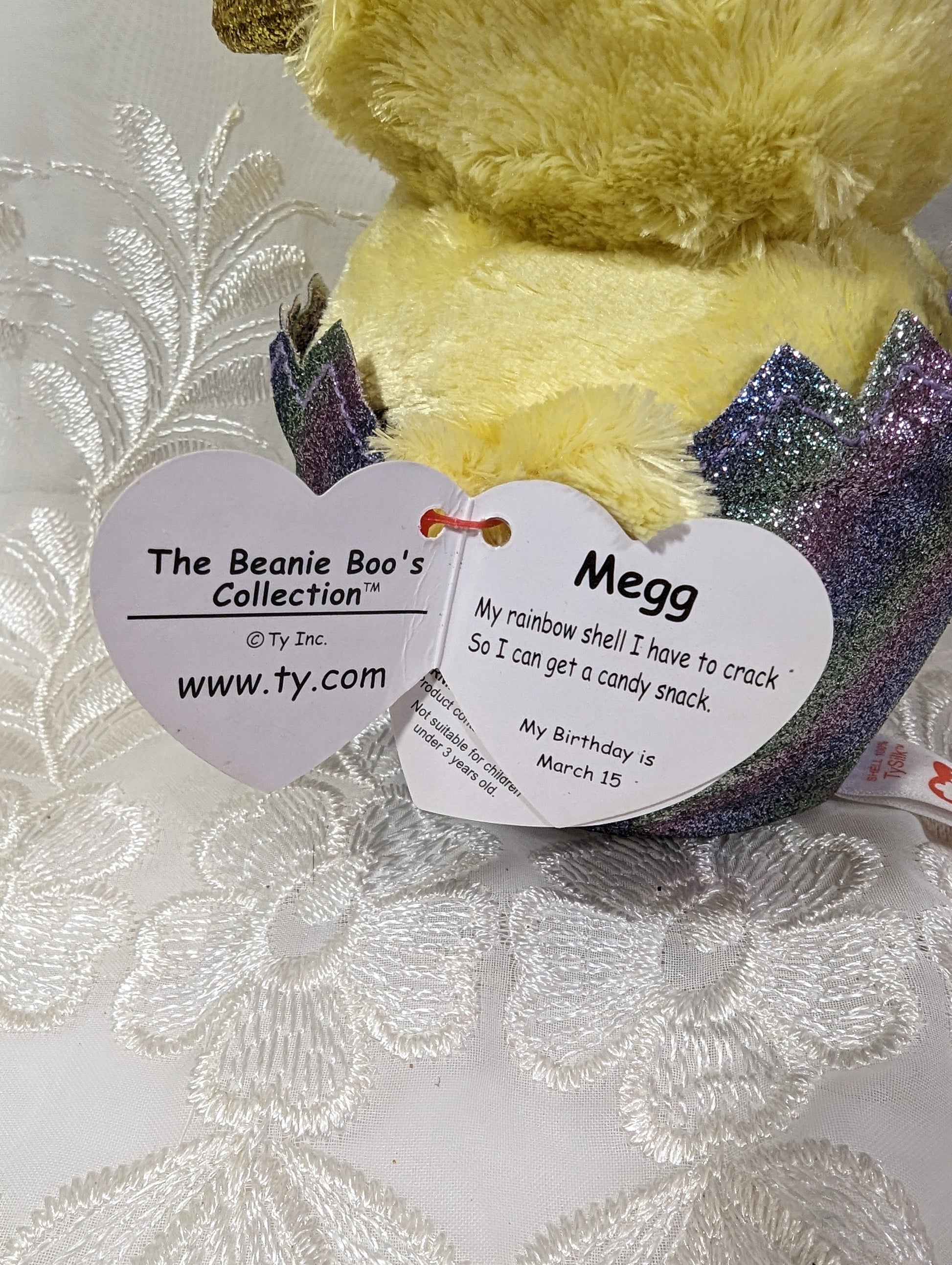 Ty Beanie Boo - Megg The Yellow Chick (6in) Scuffed eye - Vintage Beanies Canada