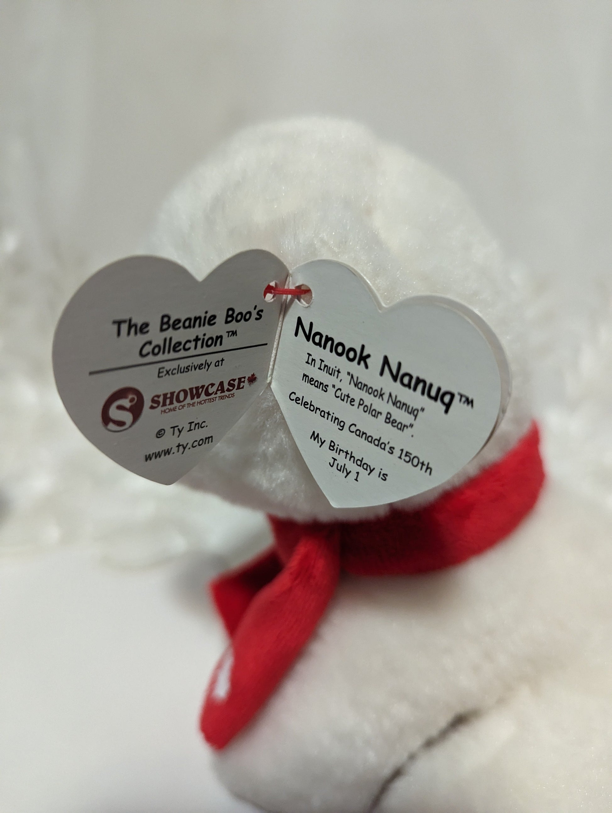 Ty Beanie Boo - Nanook Nanuq The Polar Bear (6in) Canadian Exclusive - Non-mint Tag - Vintage Beanies Canada