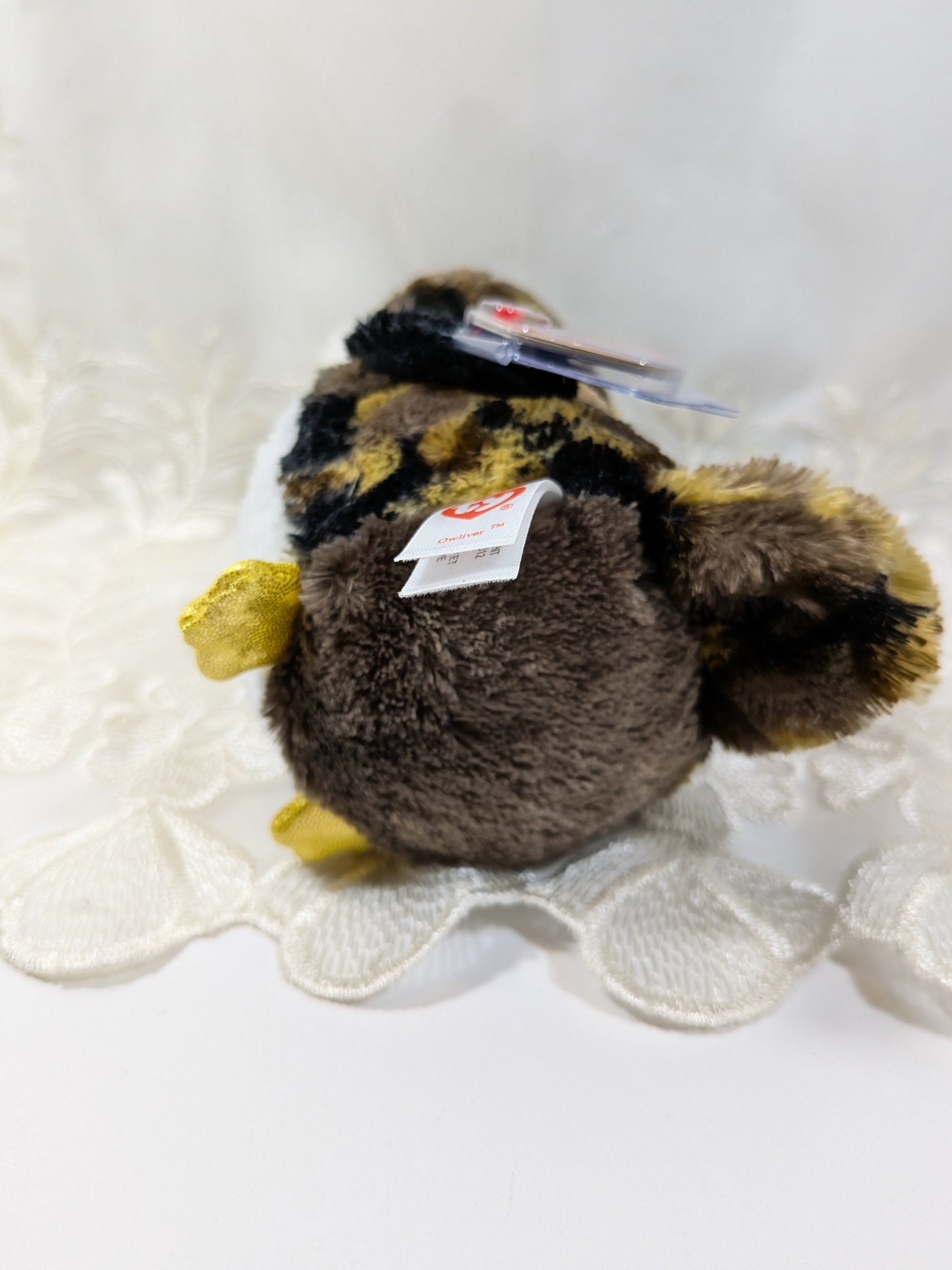 Ty Beanie Boo - Owliver The Camouflaged Owl (6in) - Vintage Beanies Canada