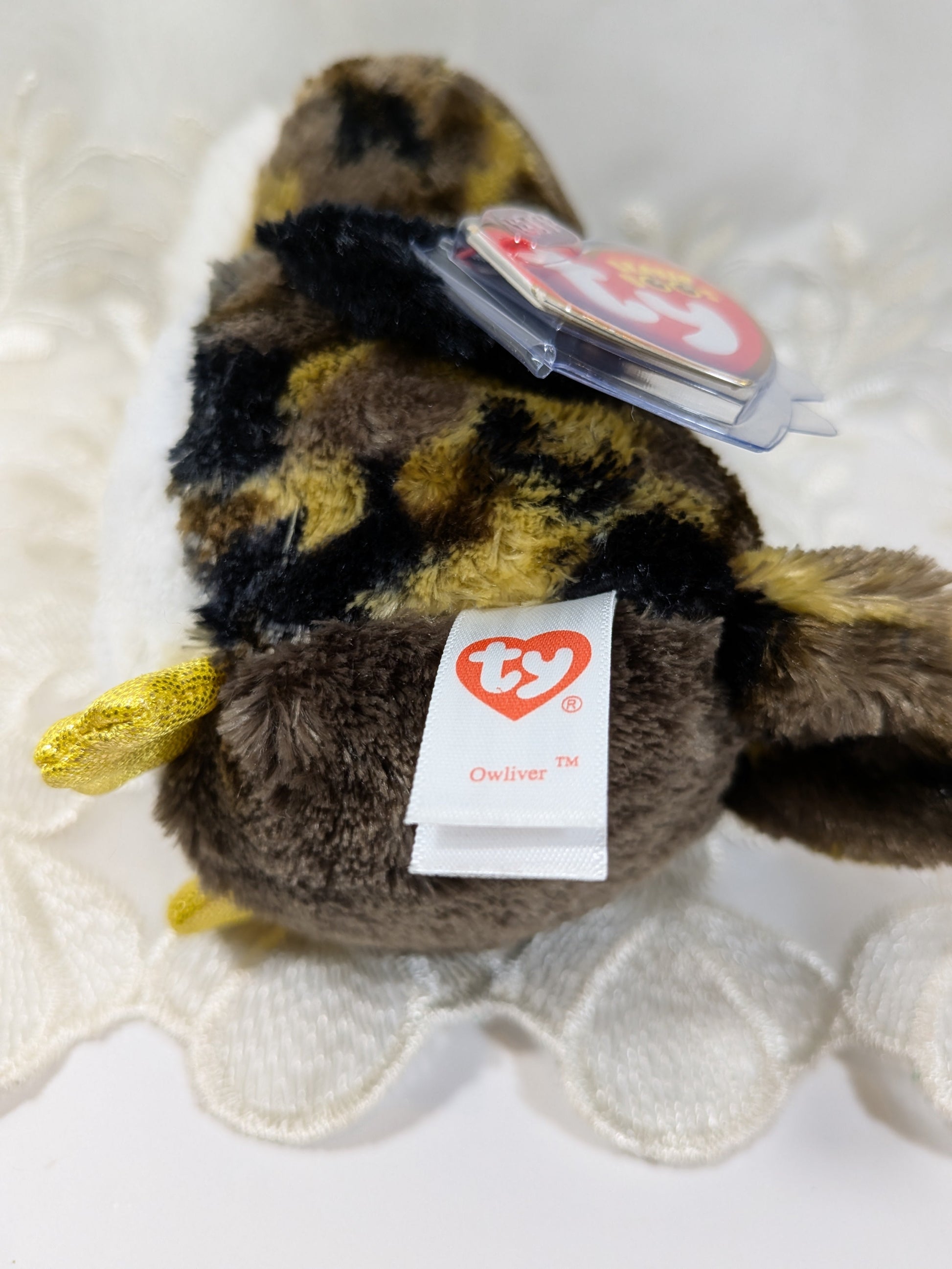 Ty Beanie Boo - Owliver The Camouflaged Owl (6in) - Vintage Beanies Canada