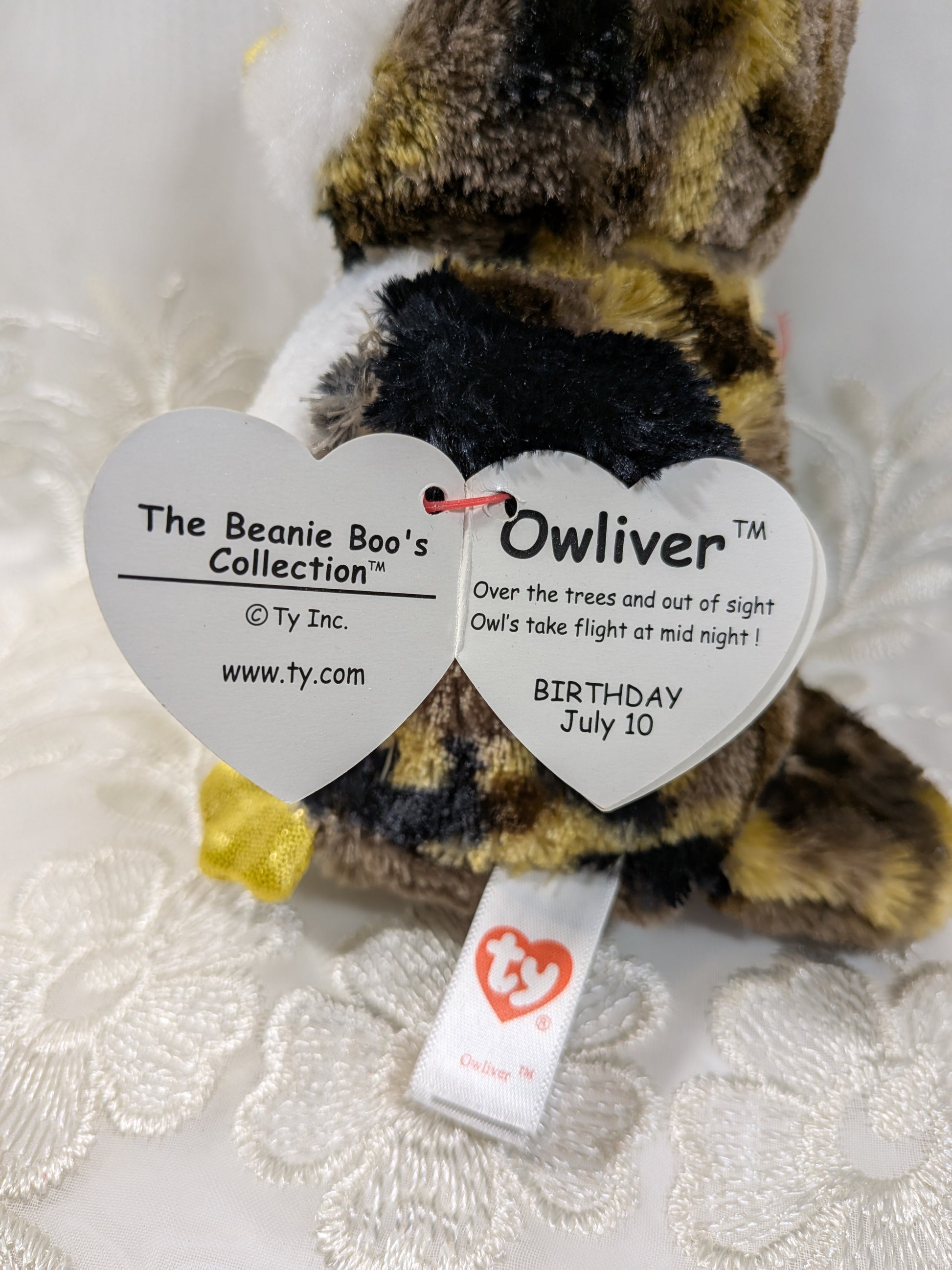 Ty Beanie Boo - Owliver The Camouflaged Owl (6in) - Vintage Beanies Canada