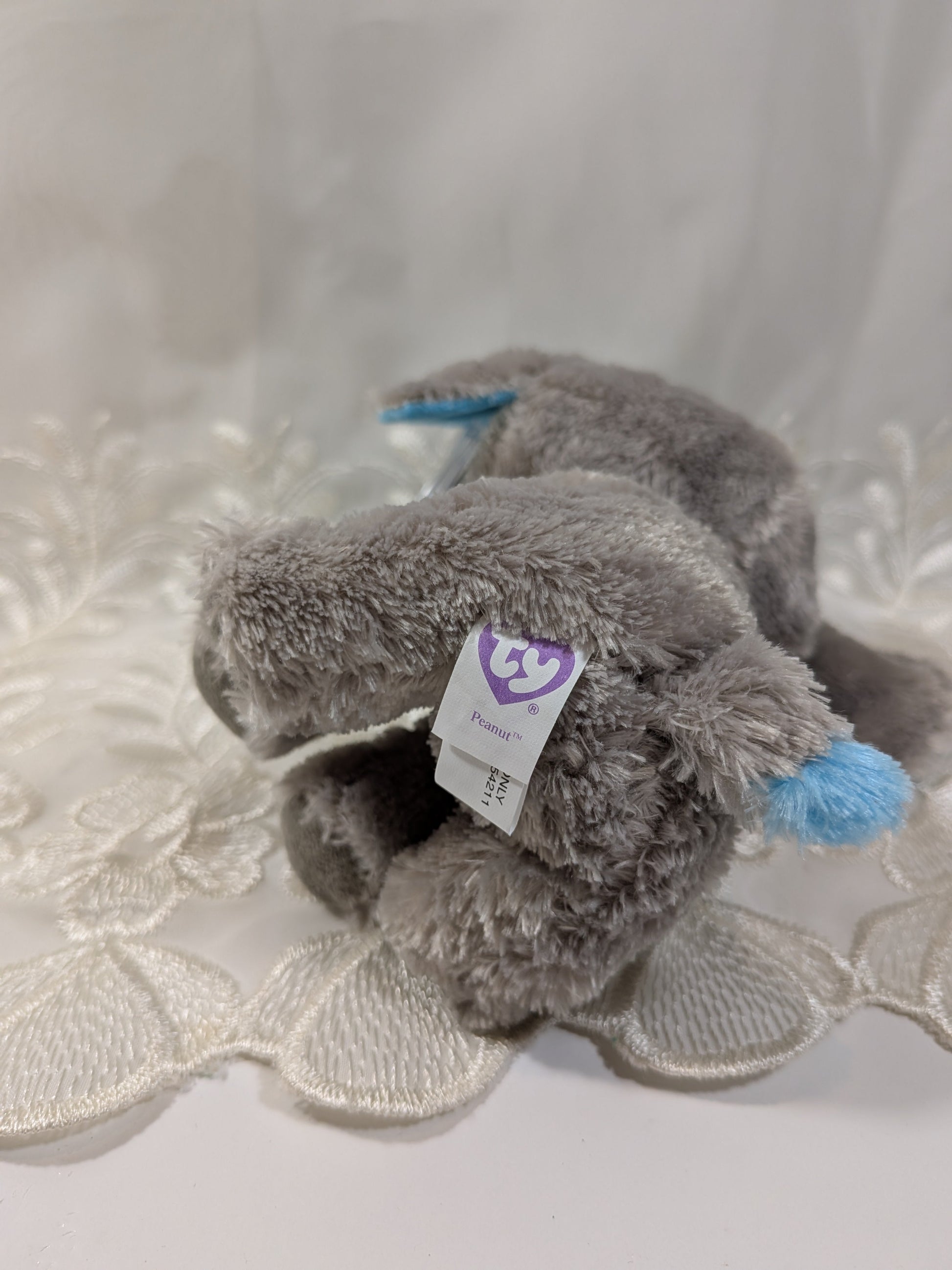 Ty Beanie Boo - Peanut The Elephant (6in) *Rare* First Generation, Purple Tag - Vintage Beanies Canada