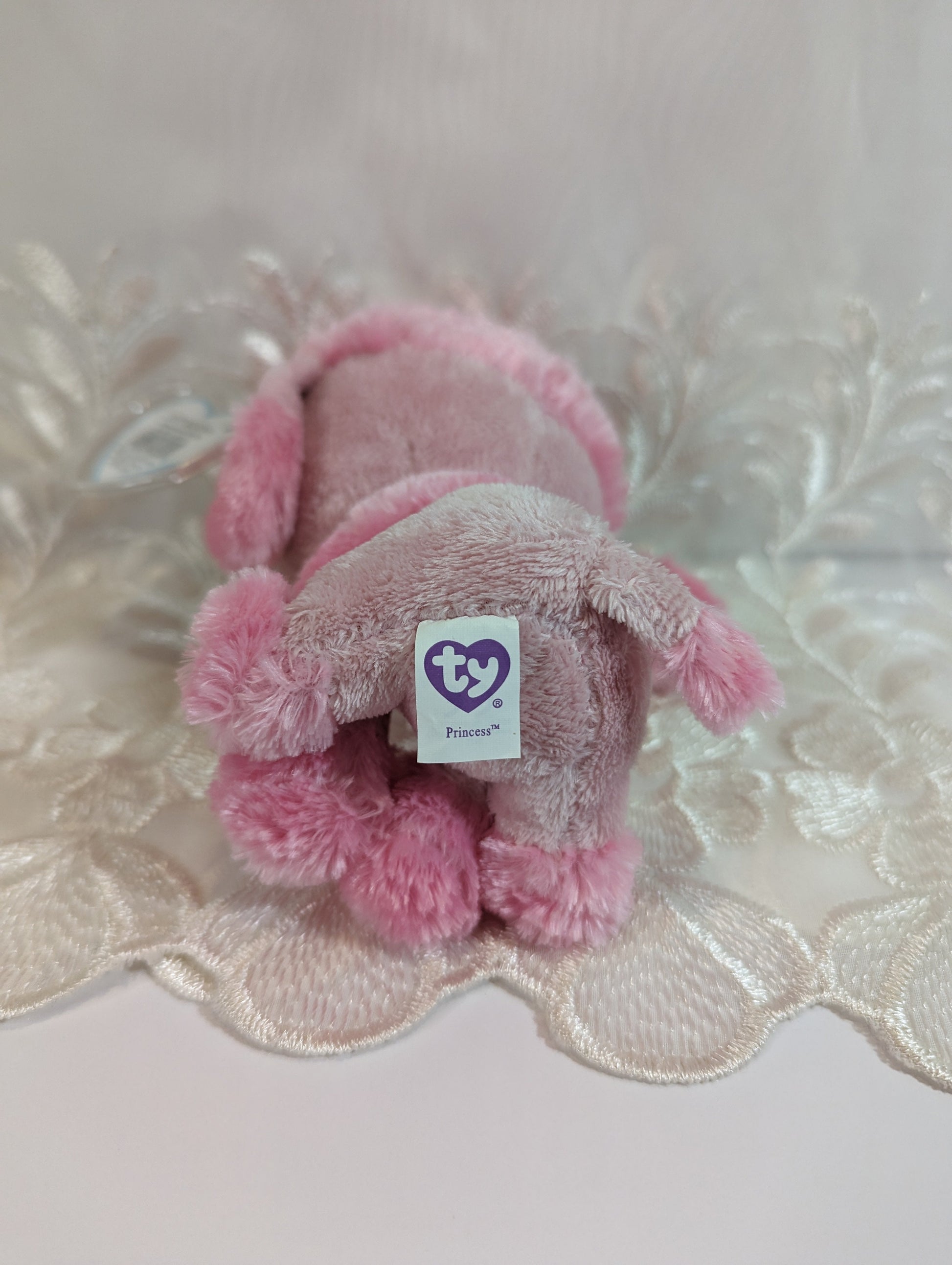 Ty Beanie Boo - Princess The Pink Poodle Dog (6in) *Rare* First Gen Purple Tag - Vintage Beanies Canada