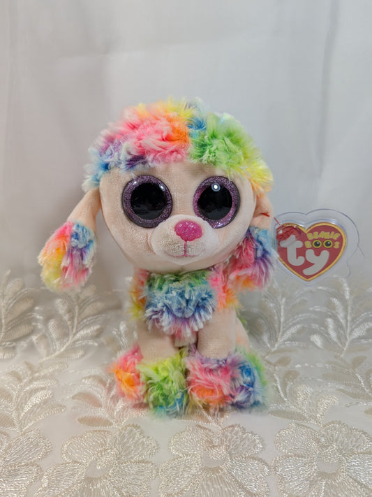 TY Beanie Boo - Rainbow The Poodle Dog (6 in) Non - mint Tag - Vintage Beanies Canada