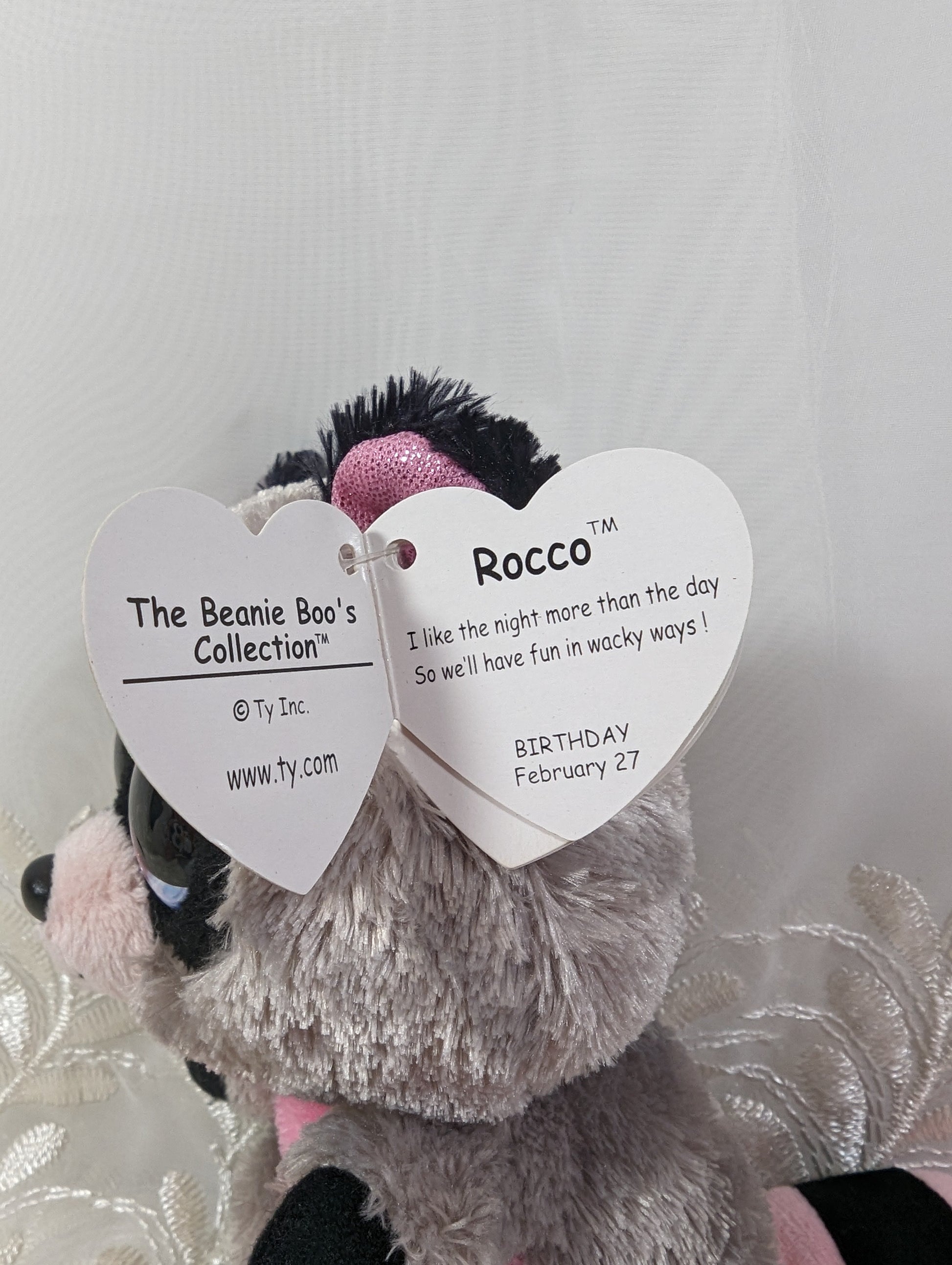 Ty Beanie Boo - Rocco The Raccoon (6in) - Vintage Beanies Canada