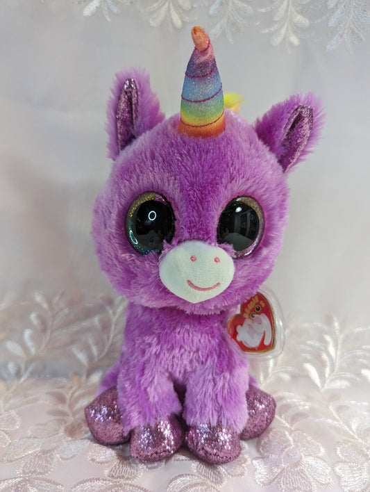 Ty Beanie Boo - Rosette the Unicorn (9 in) Stuffed-eye, Non-mint Tag - Vintage Beanies Canada