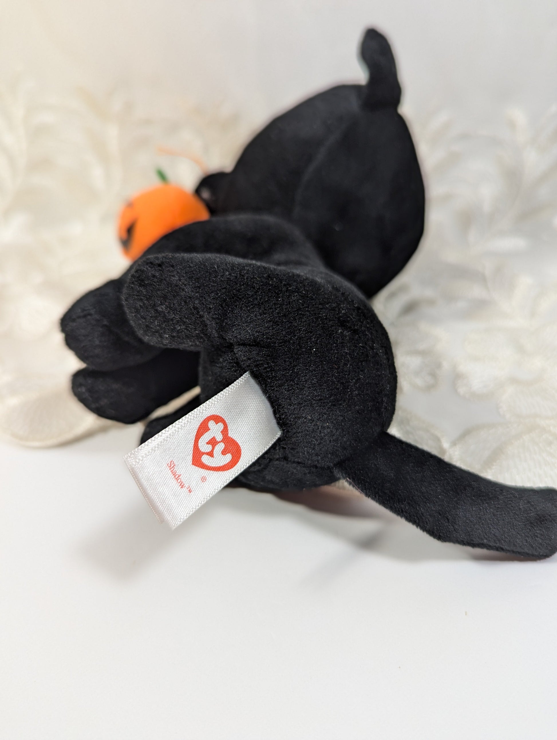 Ty Beanie Boo - Shadow the Black Halloween Cat (6in) No Tag, Scuffed Eyes - Vintage Beanies Canada