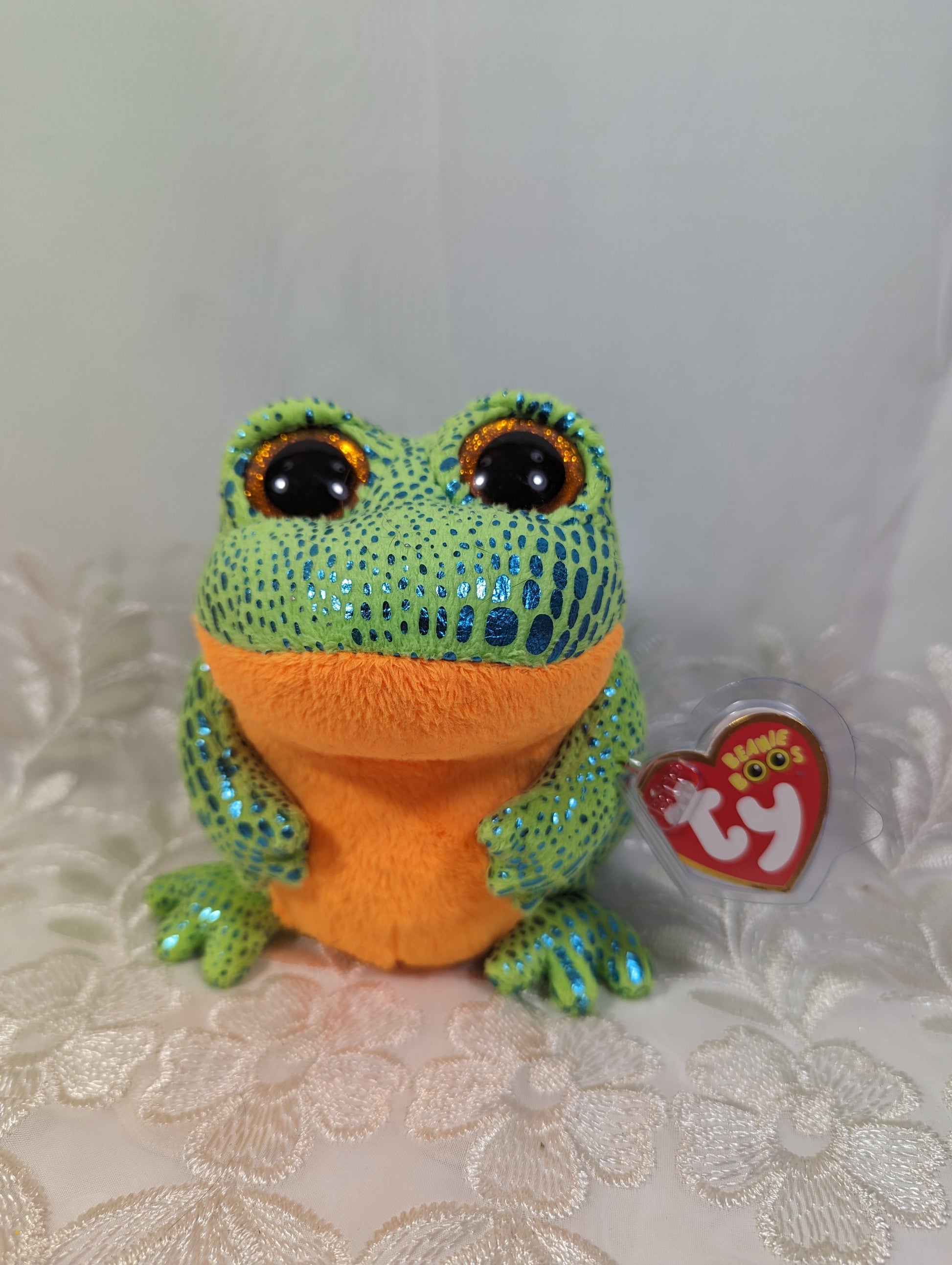 Ty Beanie Boo - Speckles The Frog (6 in) Non - mint Tag, scuffed eyes - Vintage Beanies Canada