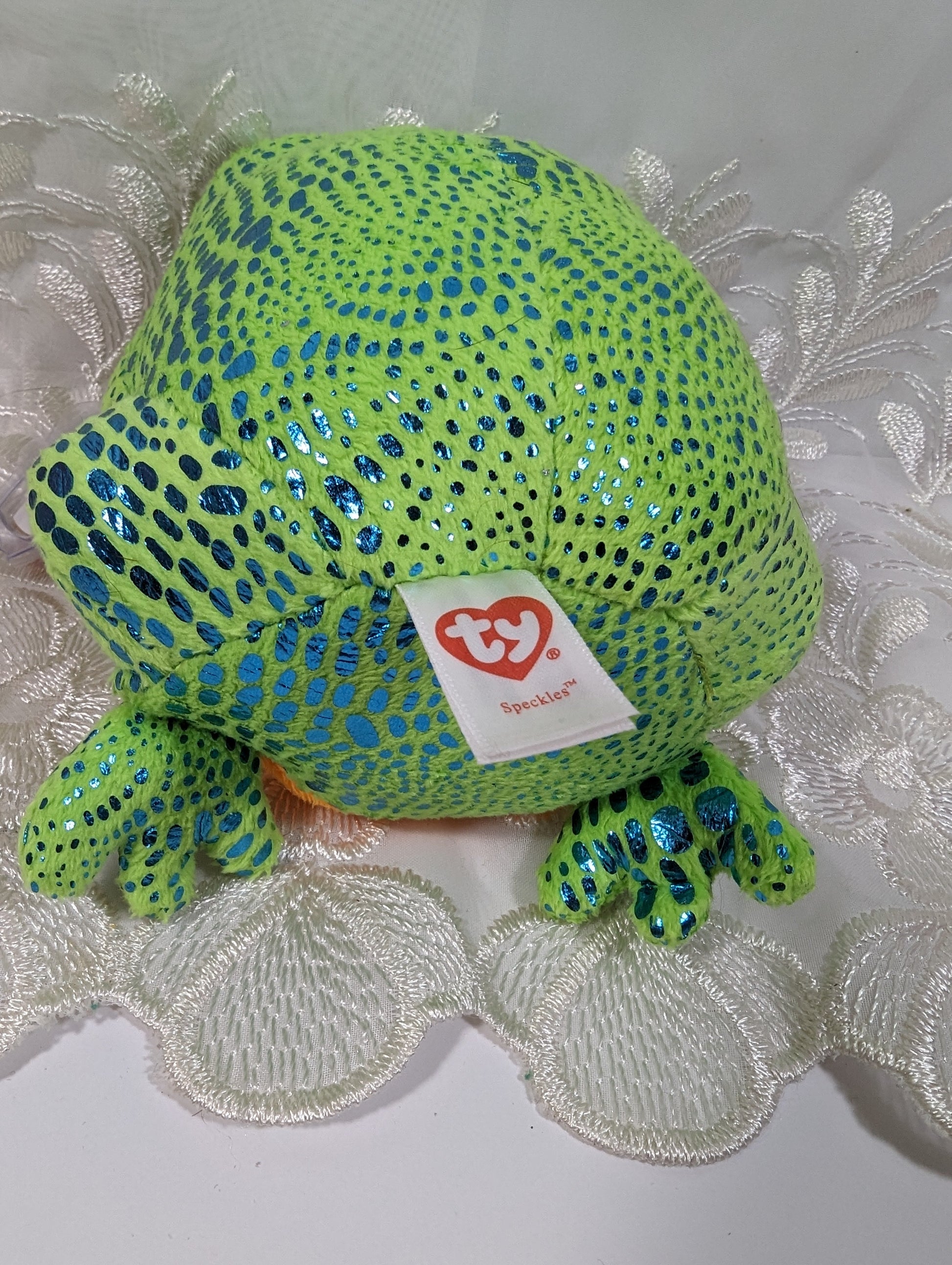 Ty Beanie Boo - Speckles The Frog (6 in) Non - mint Tag, scuffed eyes - Vintage Beanies Canada